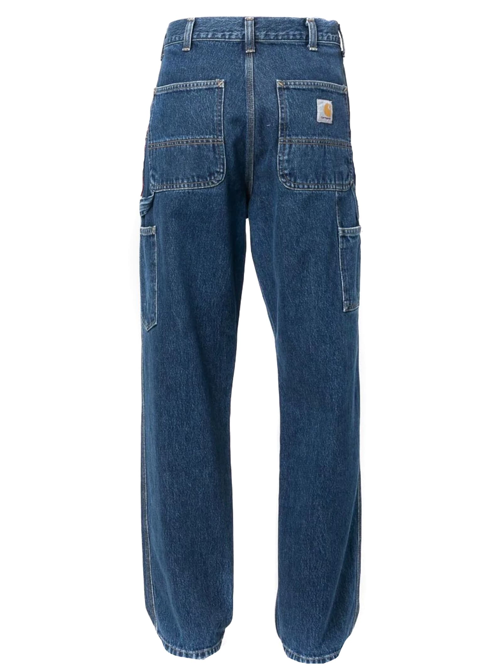 Shop Carhartt Blue Cotton Denim Jeans