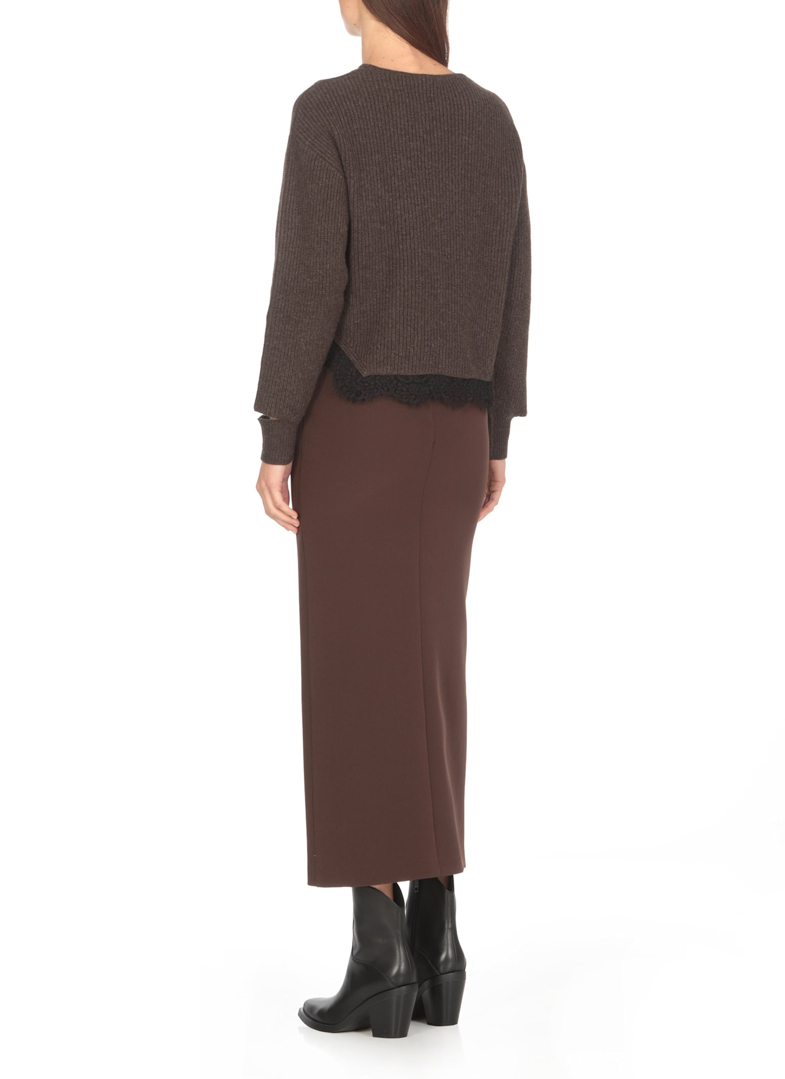 Shop Pinko Damigiana Sweater In Brown