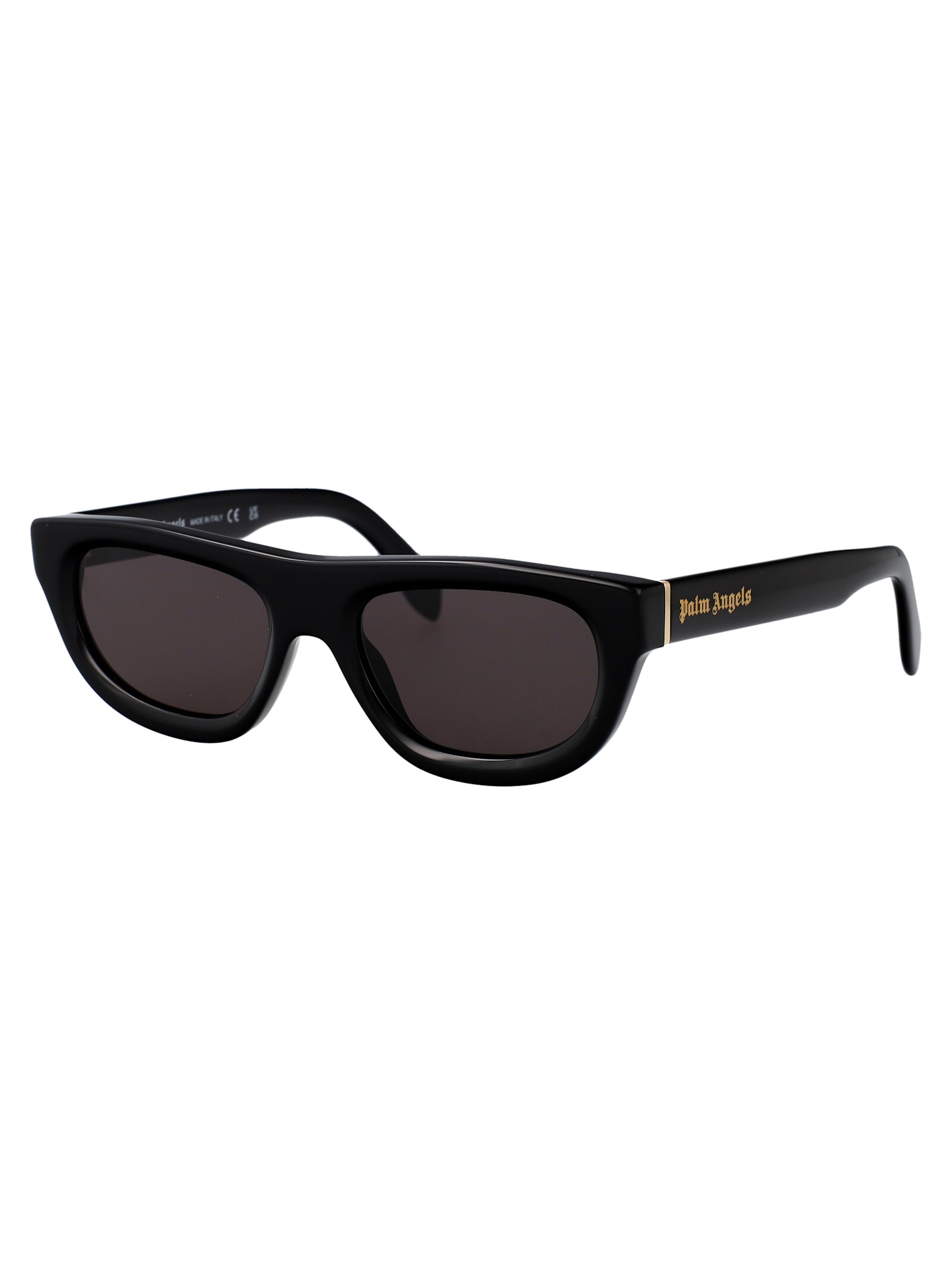 Palm Angels Black Dark Grey Acetate Sunglasses In Black Dark Grey