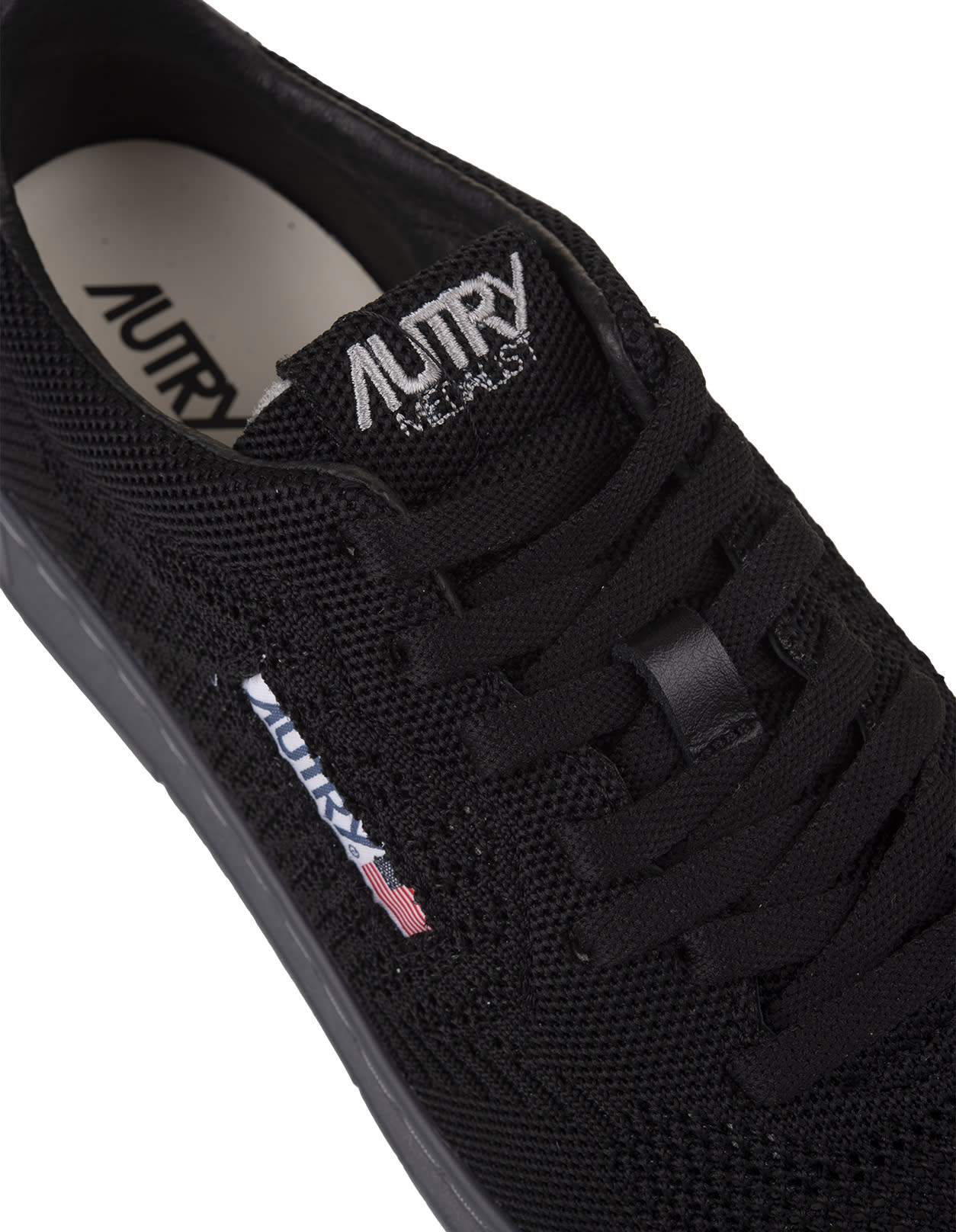 Shop Autry Black Easeknit Low Sneakers