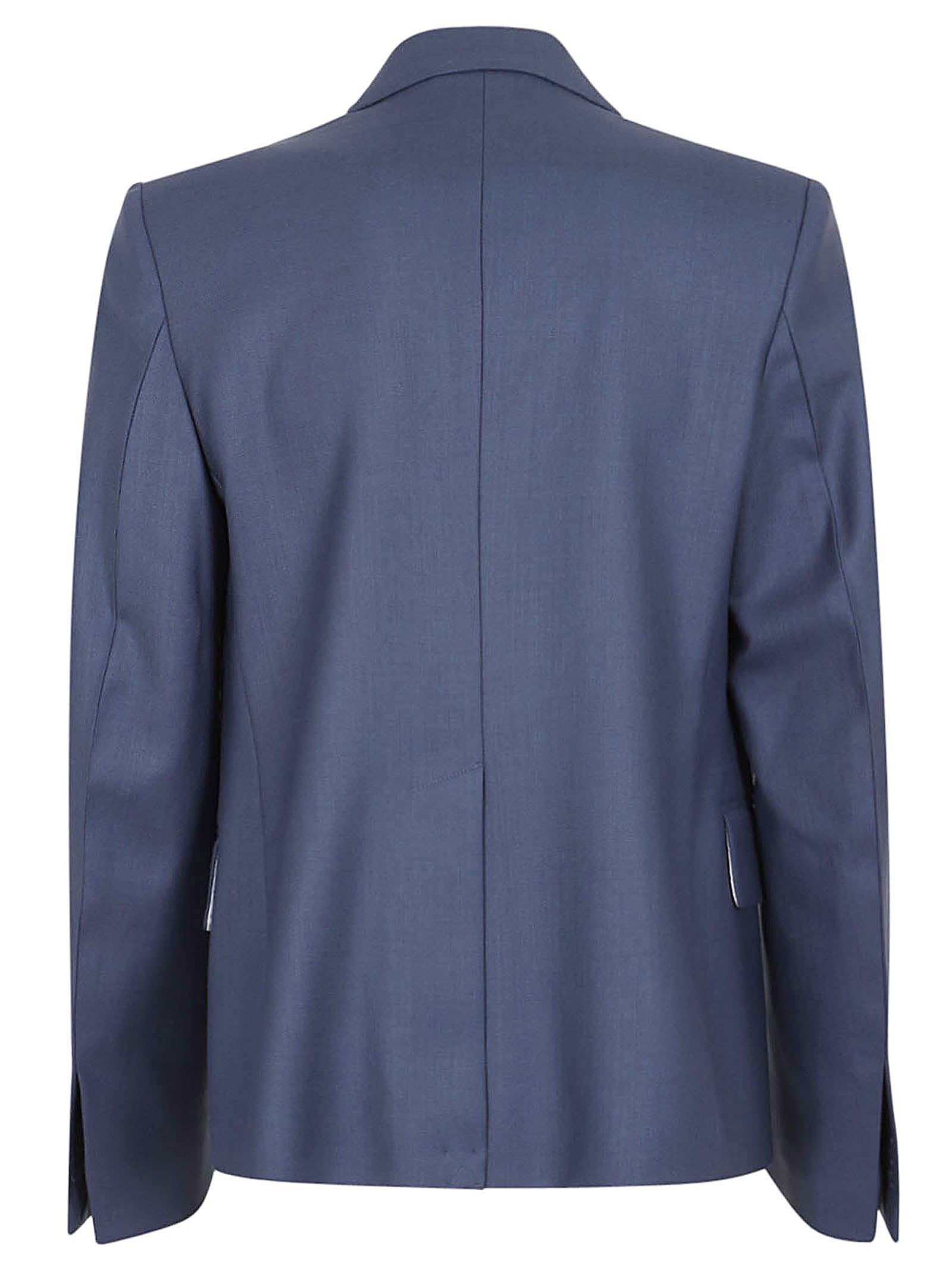 Shop Victoria Beckham Shrunken Double Breasted Jacket In Heritage Blue