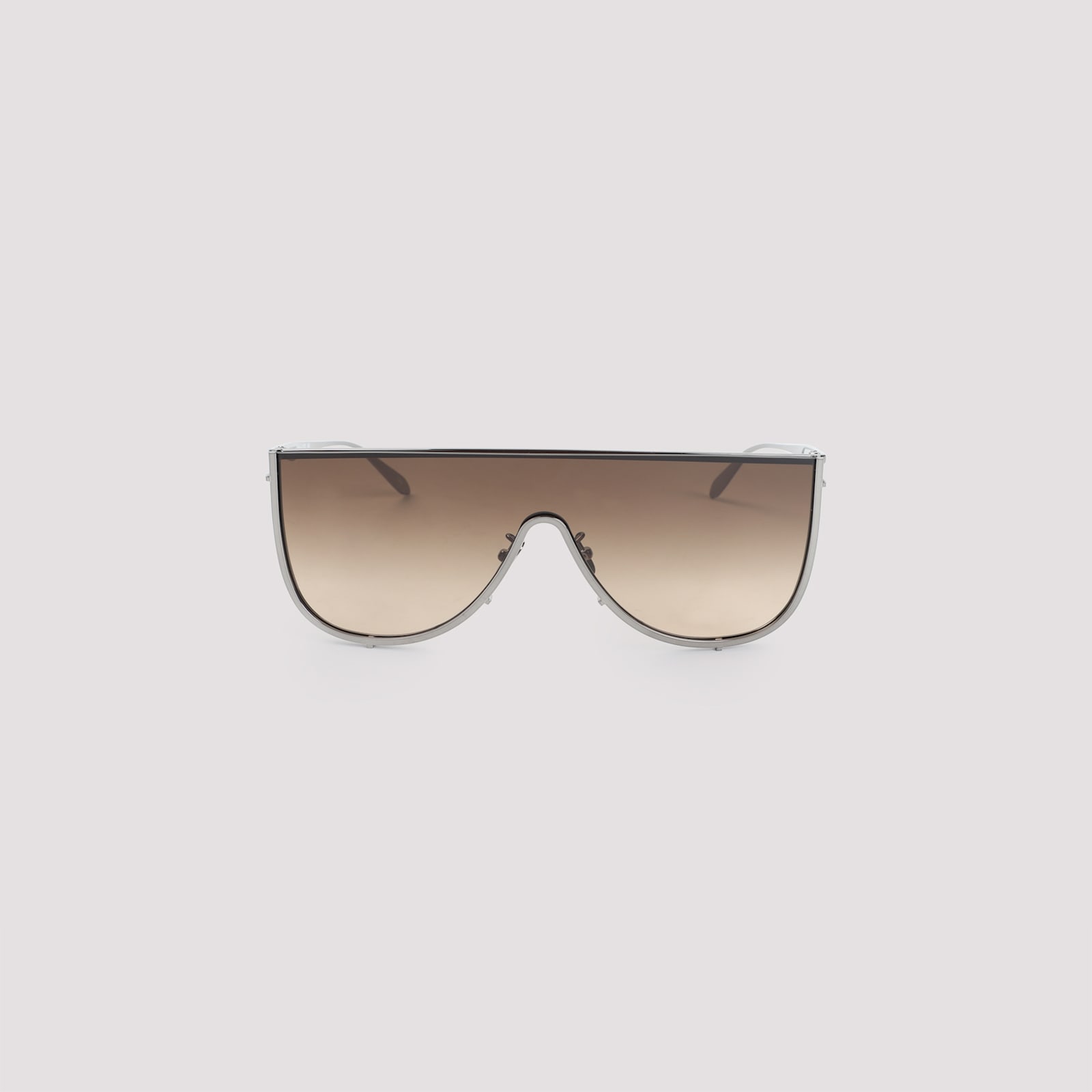 Alaïa Mask Sunglasses Metal Frame Gradient Lenses In Metallic