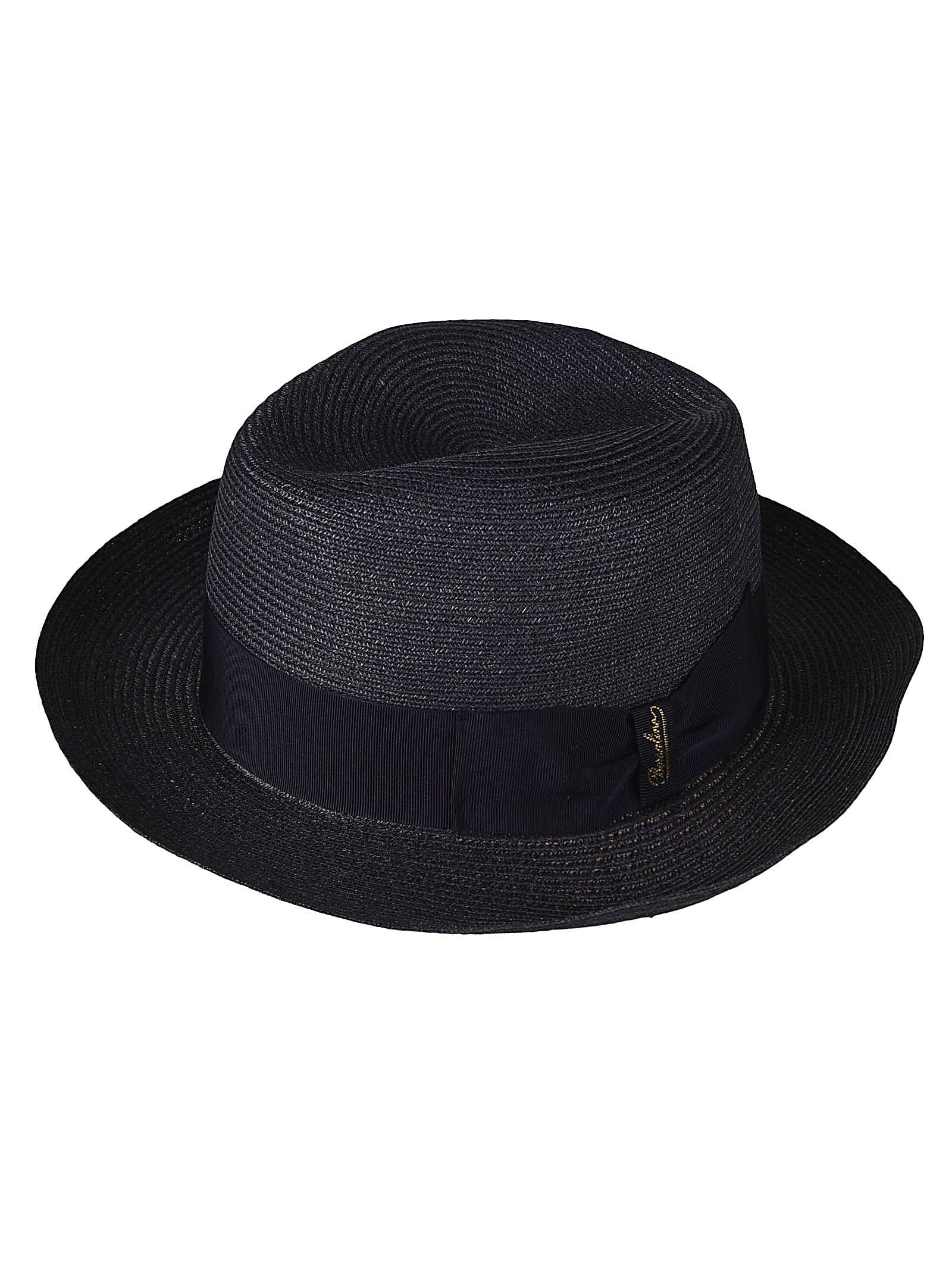 Borsalino Jules Braided Hemp Small Brim In Blue