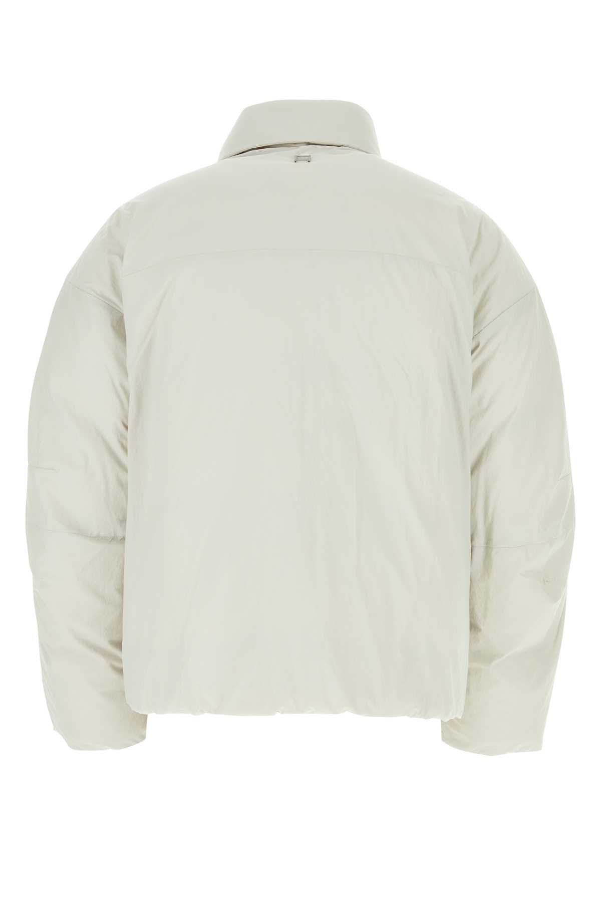 Shop Wooyoungmi Chalk Nylon Down Jacket In Ivory