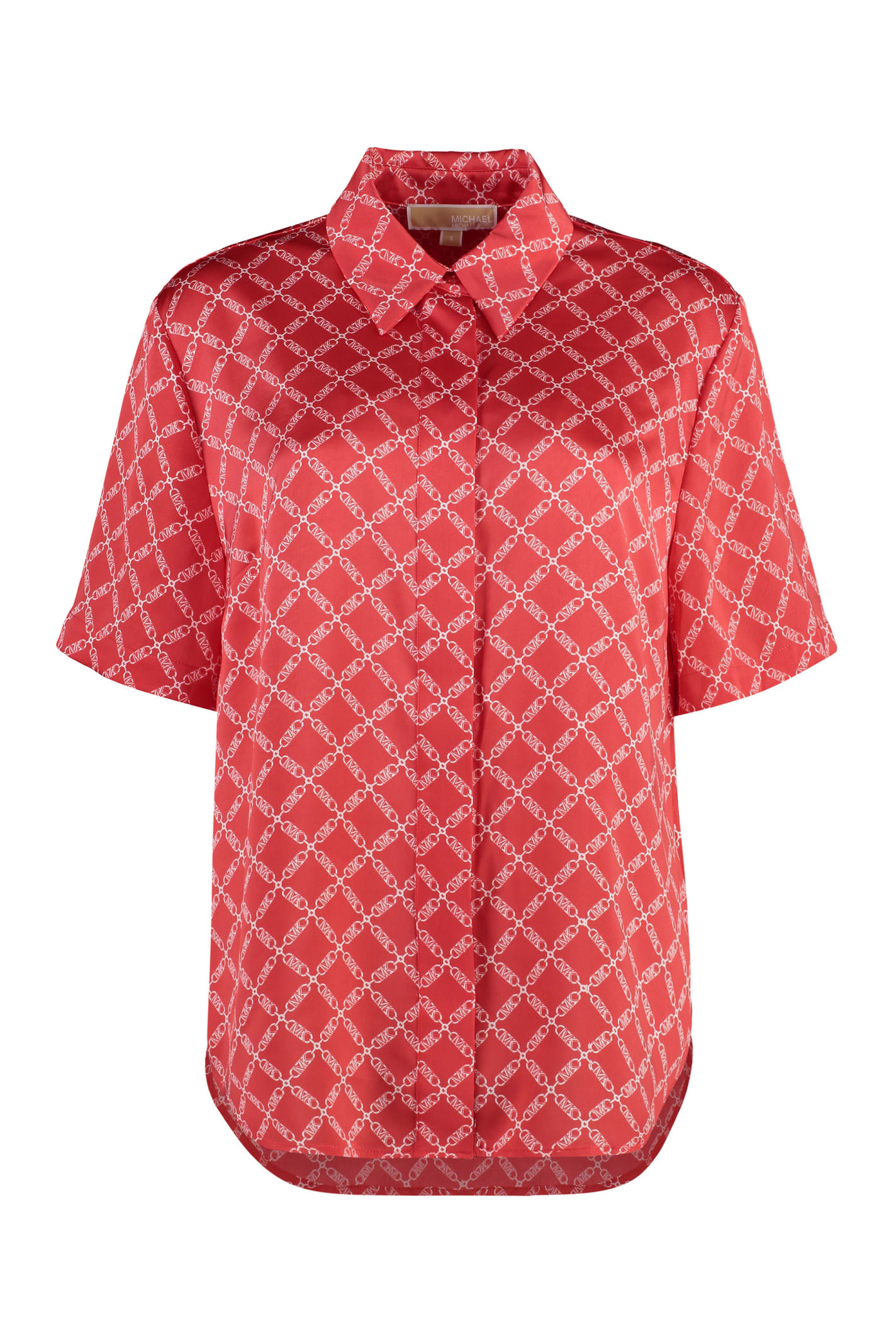 Shop Michael Michael Kors Satin Shirt In Red