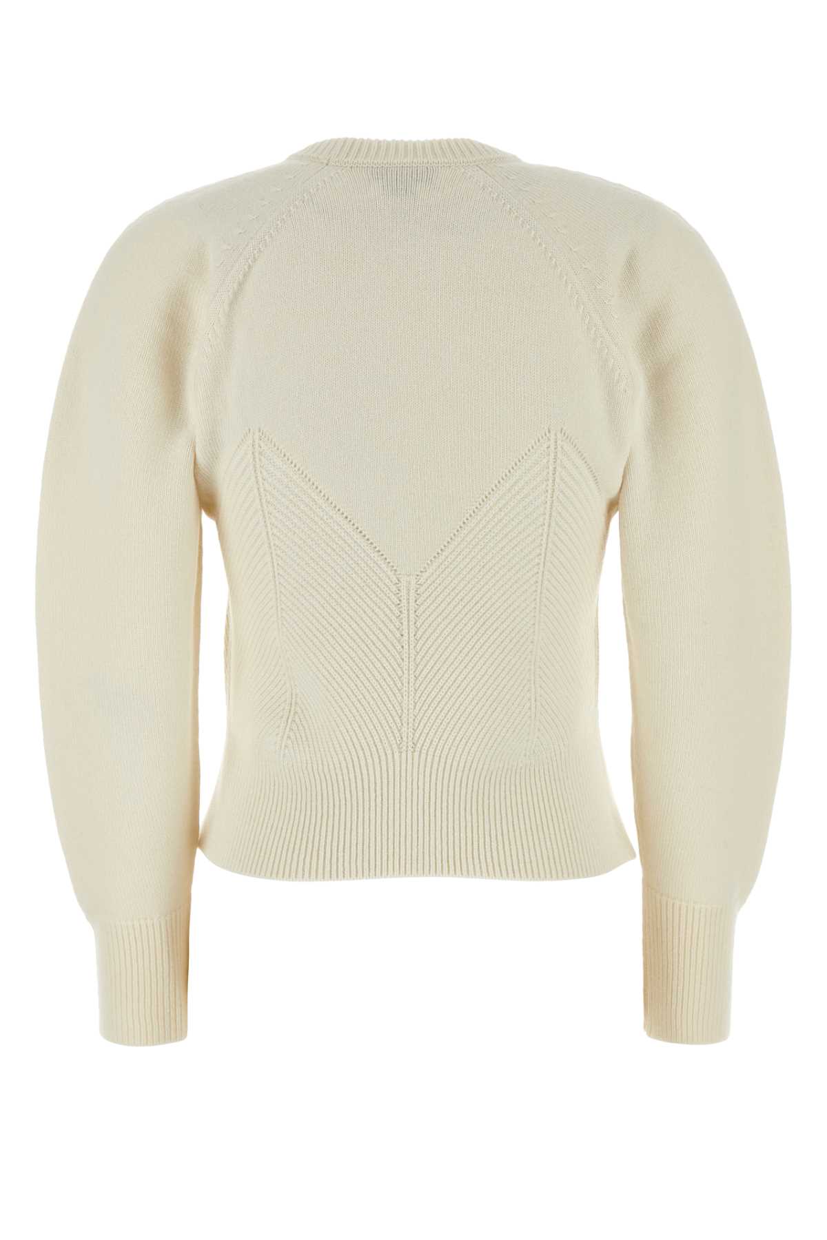 Shop Alexander Mcqueen Ivory Wool Blend Sweater