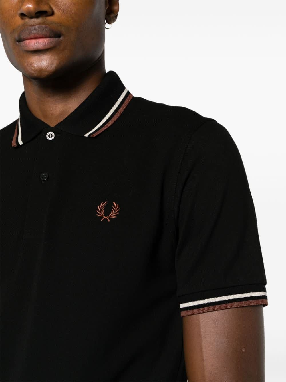 Fred Perry Logo Cotton Polo Shirt In Multi