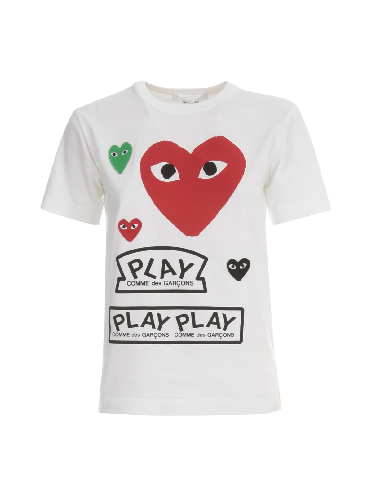 Comme des Garçons Play Ladies T-shirt Big Heart And Play Logo
