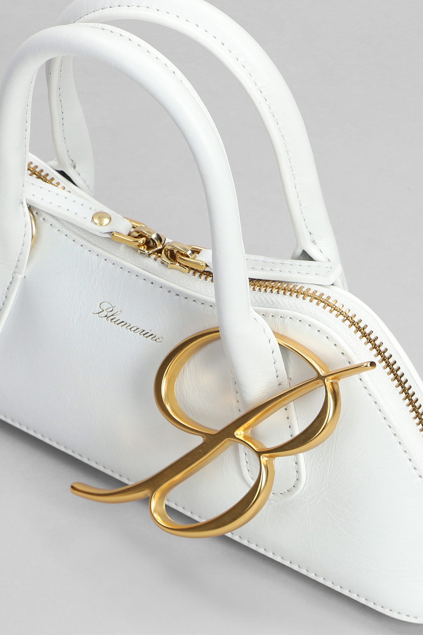 Shop Blumarine Shoulder Bag In White Leather