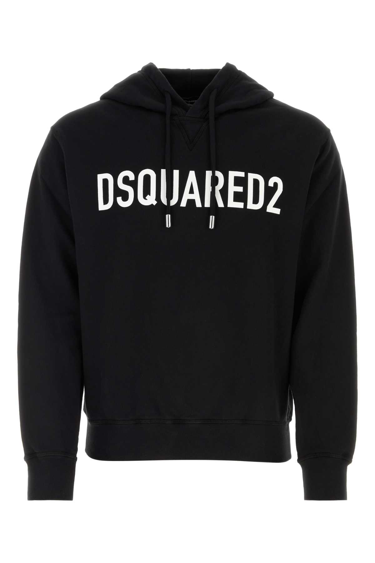 Shop Dsquared2 Black Cotton Sweatshirt