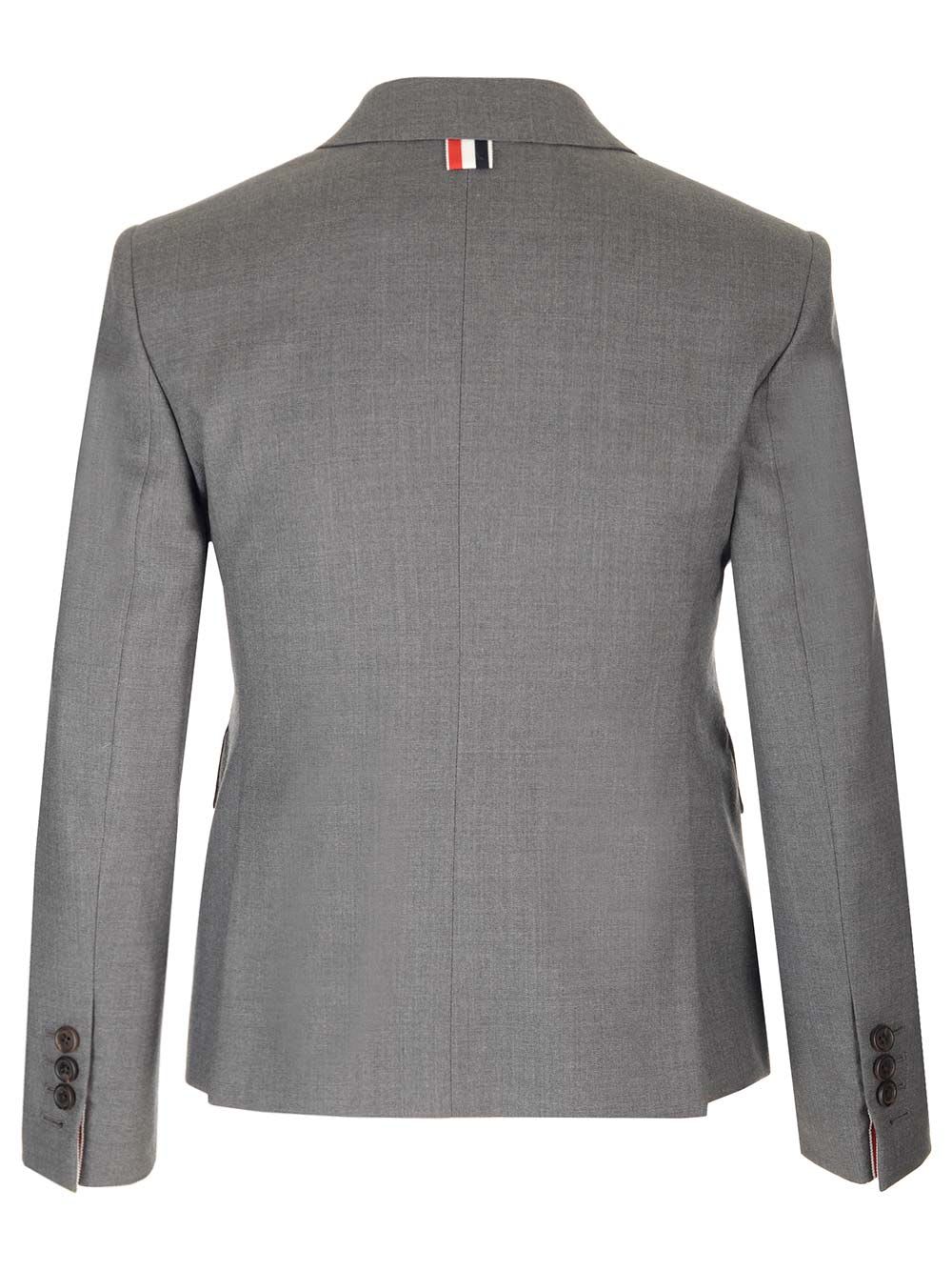 Shop Thom Browne Slim Fit Cropped Blazer In Grey