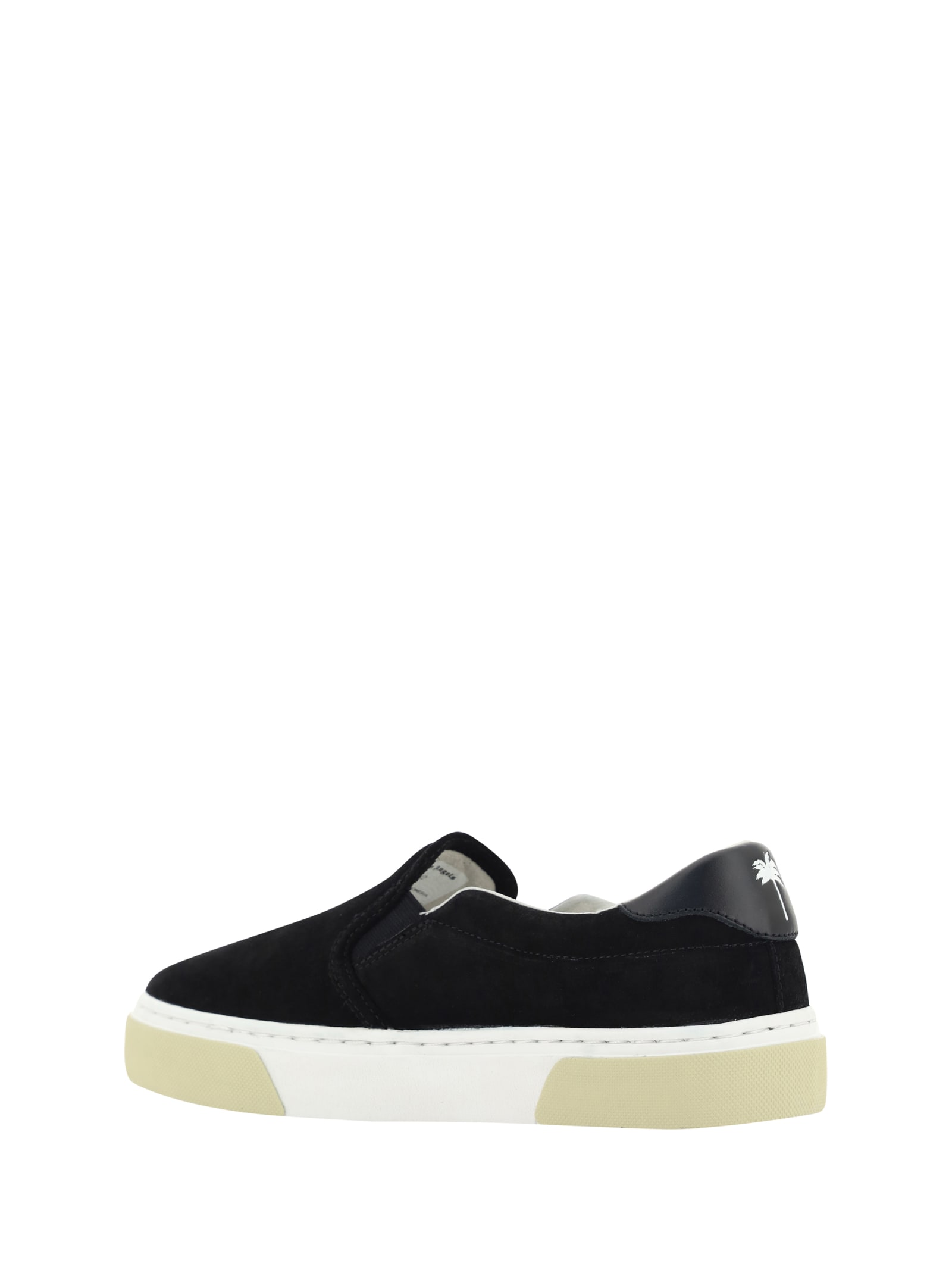 Shop Palm Angels Slip-on Sneakers In Nero