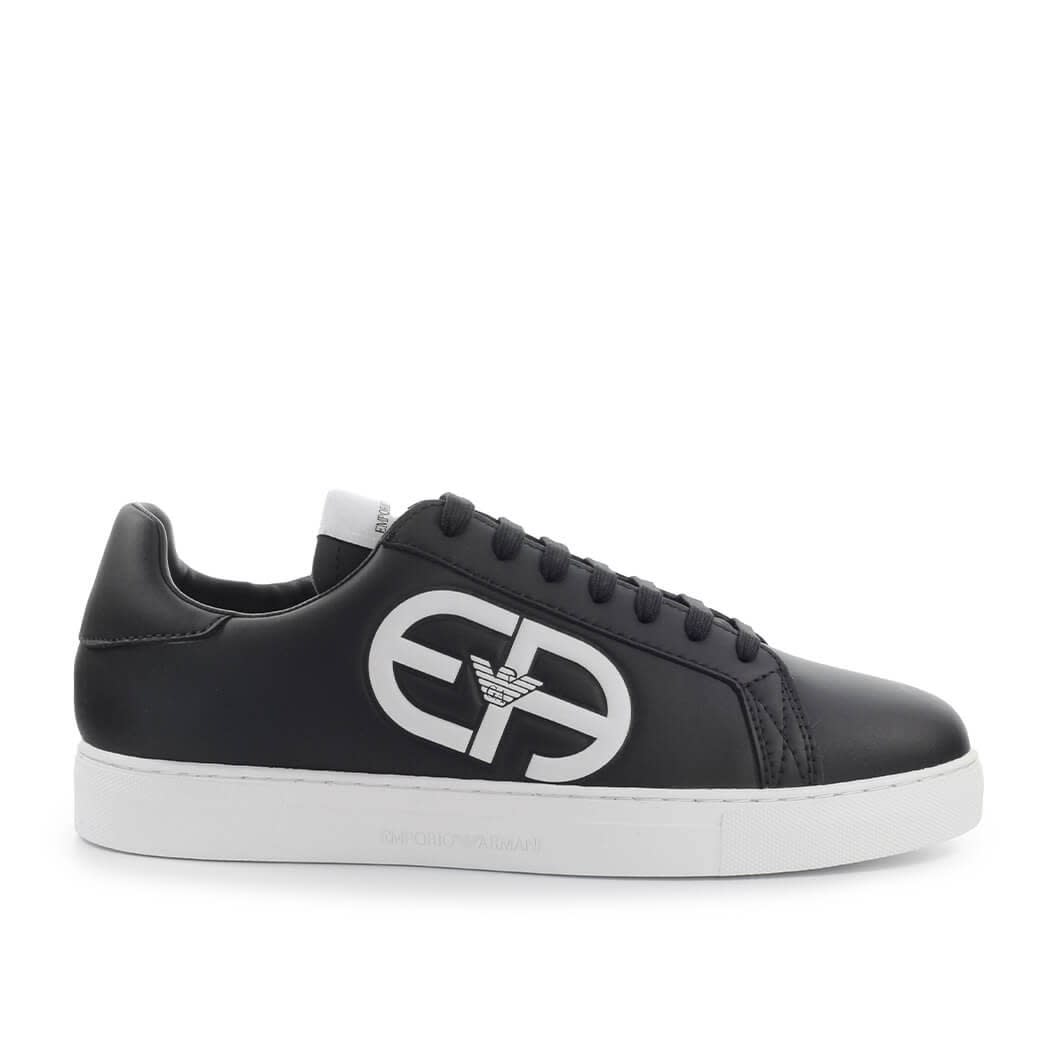 Emporio Armani Black Sneaker With Maxi Logo