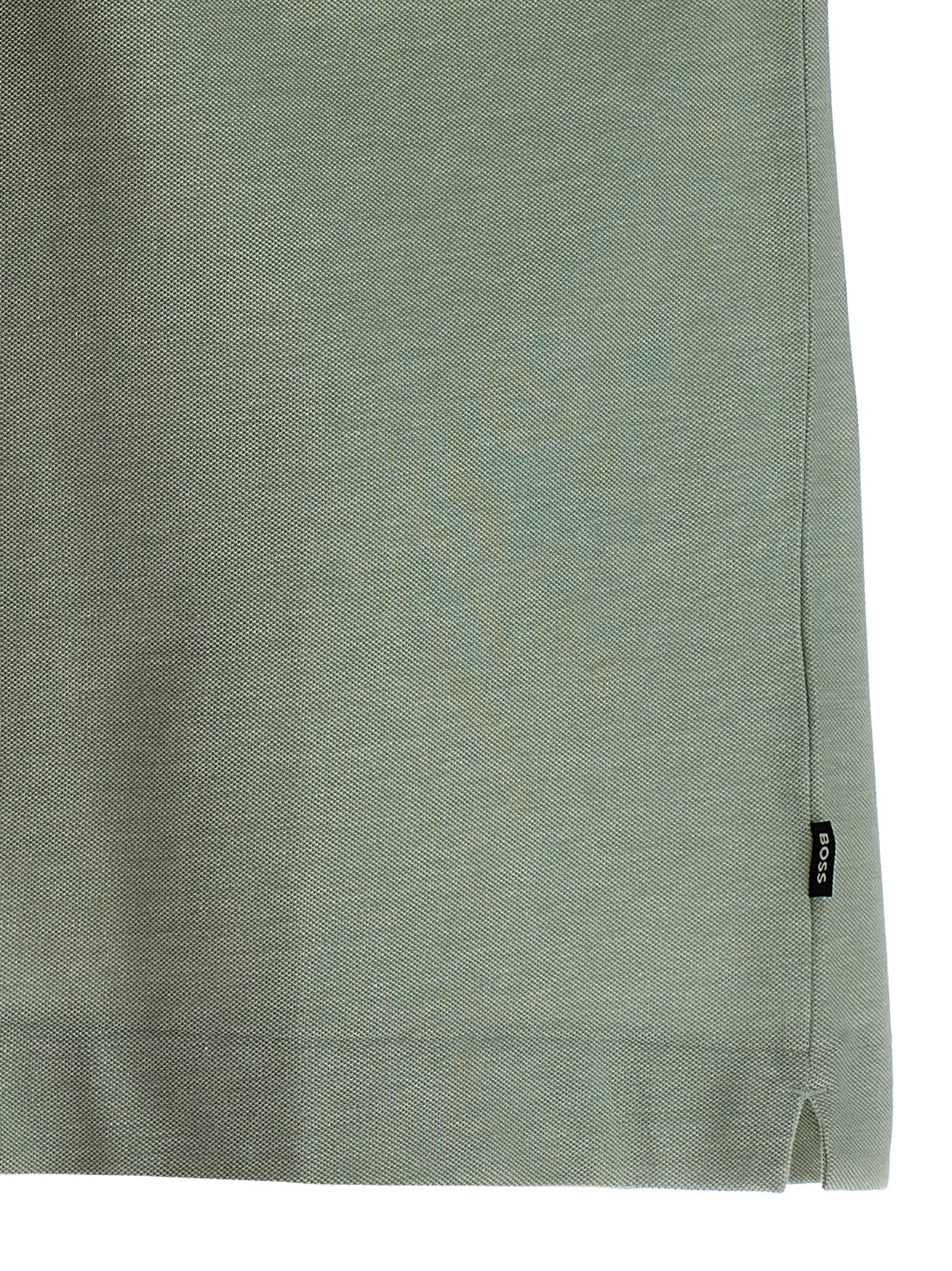 Hugo Boss Logo-detail Cotton Polo Shirt In Green
