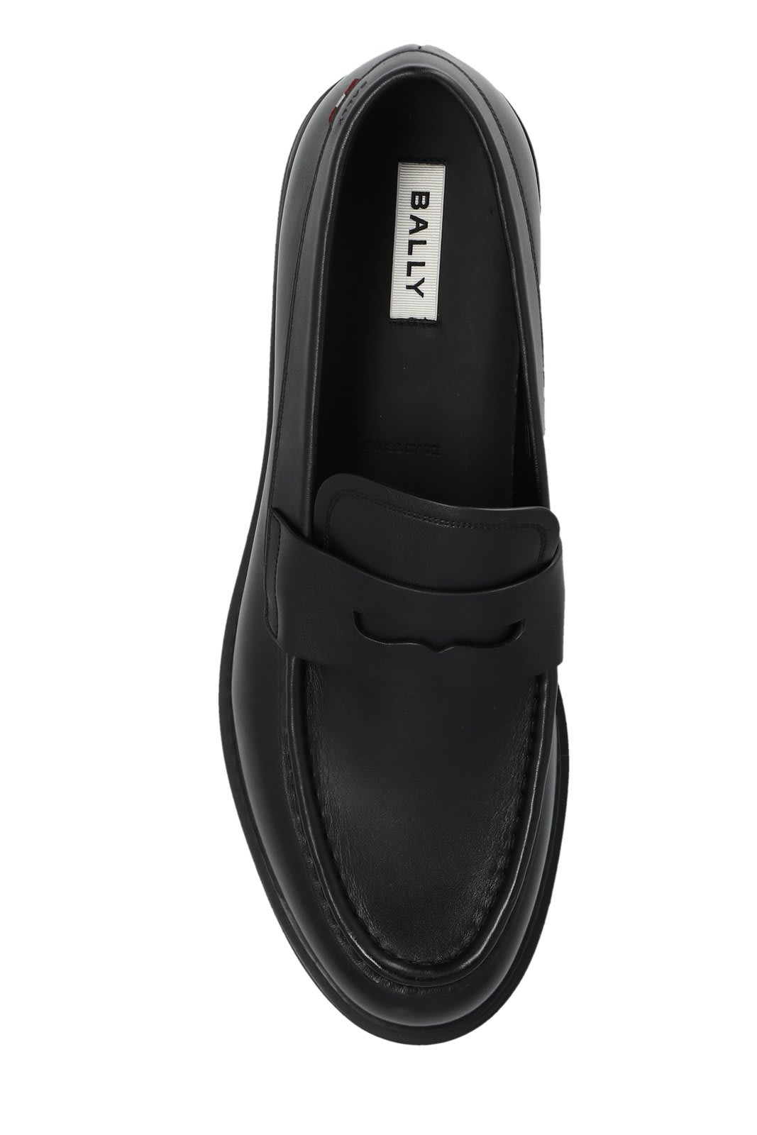 Shop Bally Logo-debossed Almond Toe Loafers In Black