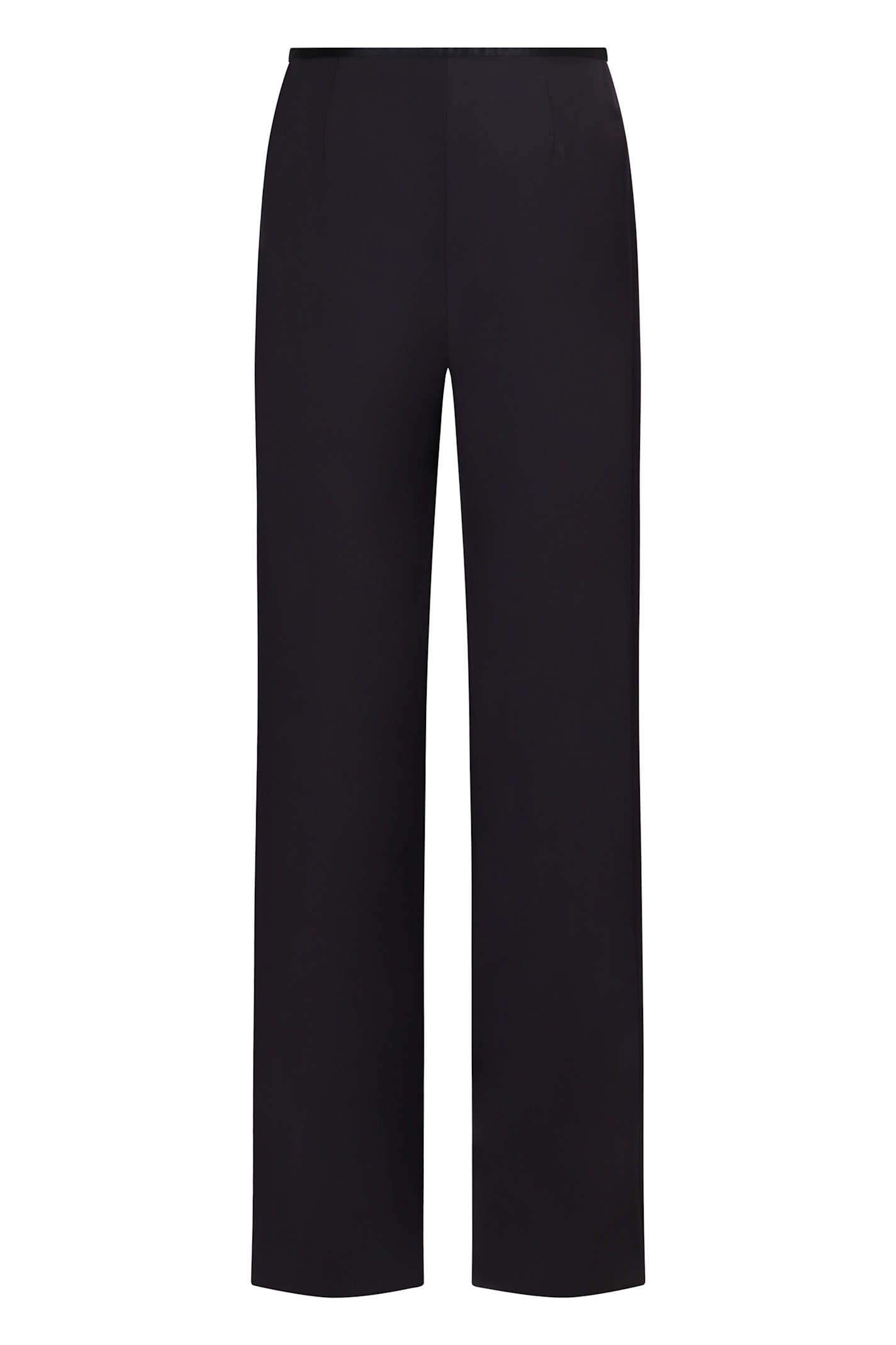 Emporio Armani Stretch Polyester Trousers With Rolled Cuffs In Blue
