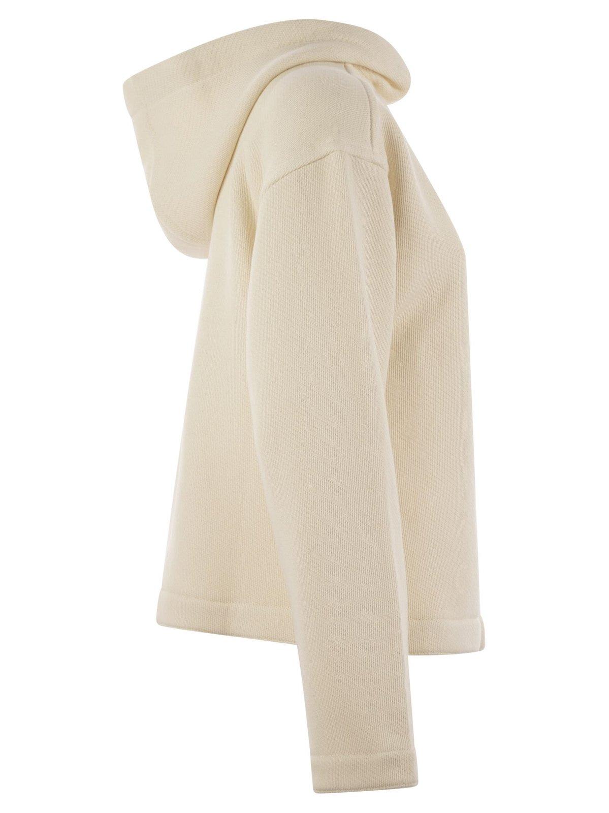 Max Mara Ivory Cotton Blend Gary Sweatshirt In White