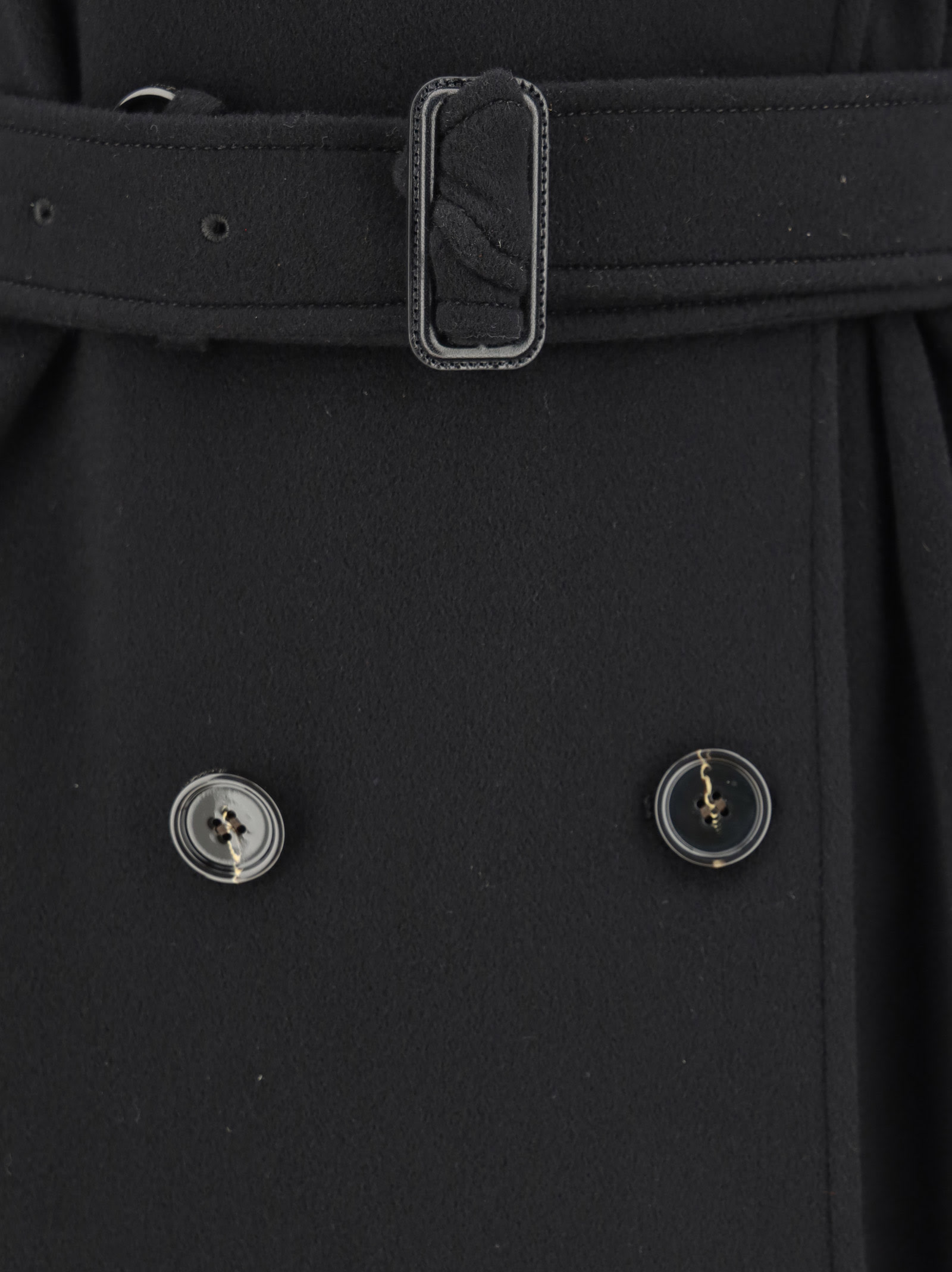Shop Burberry Kensington Coat In Black