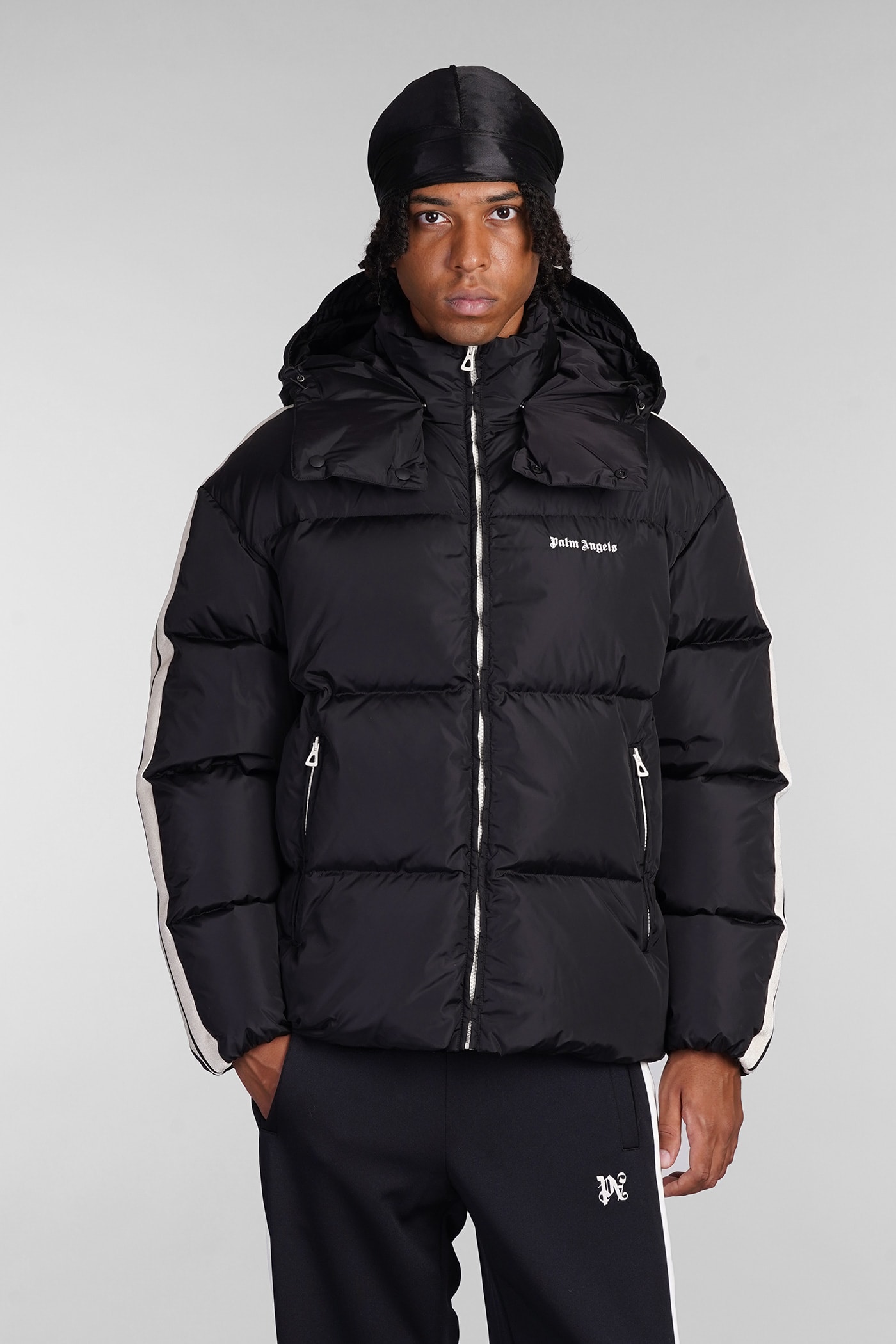 Shop Palm Angels Puffer In Black Polyamide