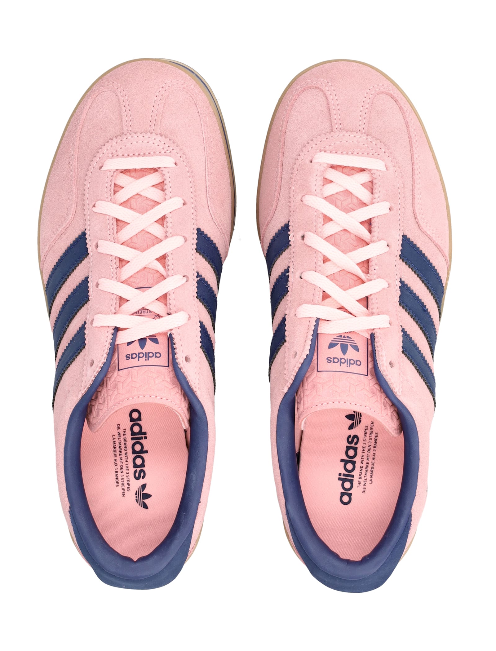Adidas Originals Adidas Gazelle Stack Women S Platform Sneakers In Pink Suede And Navy Leather In Pink