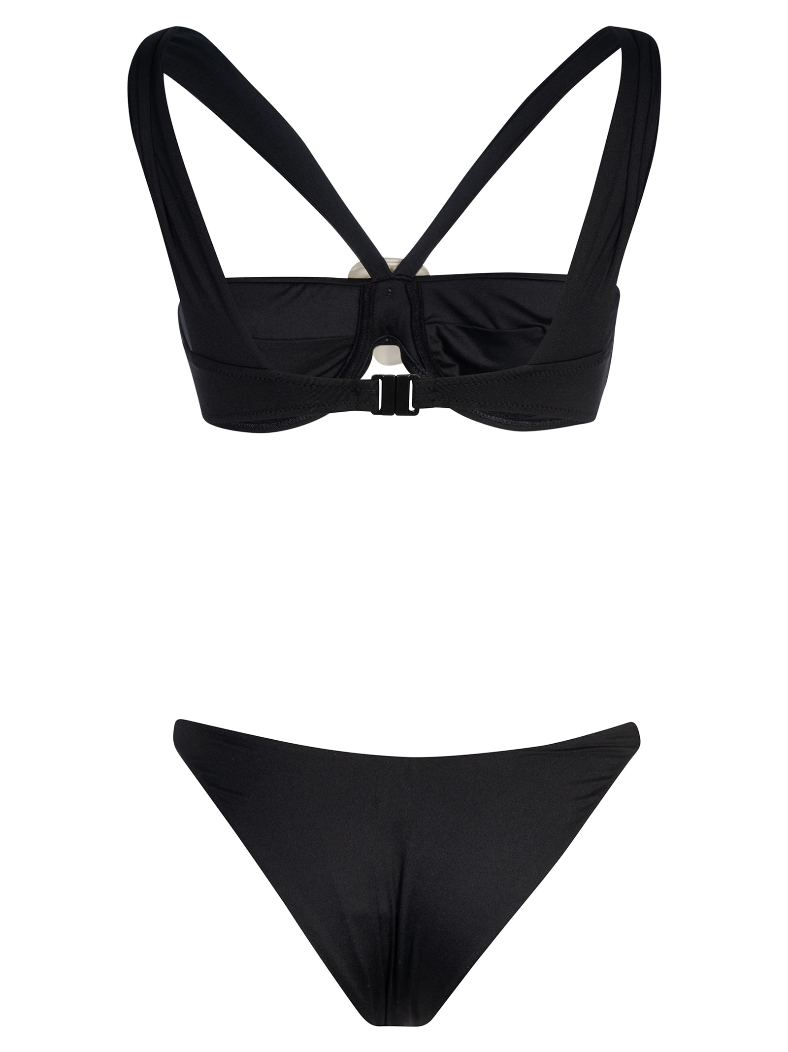Shop La Reveche Sahar Two-piece Bikini In Black/ivory