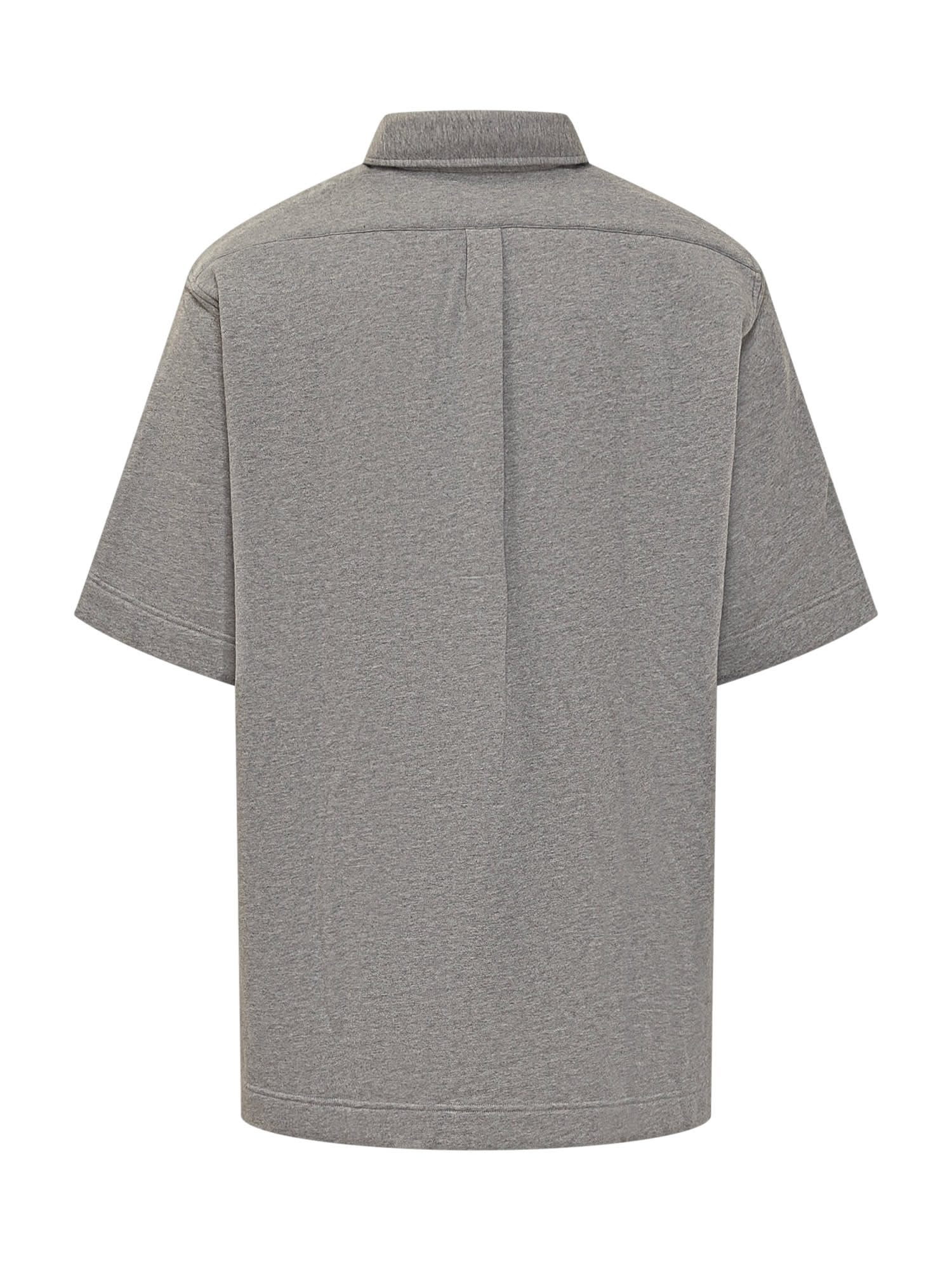 Shop Givenchy Shirt With Logo In Light Grey Melange