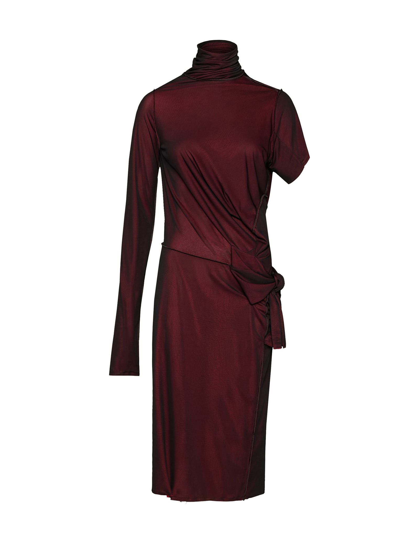 Shop Maison Margiela Dress In Black/red