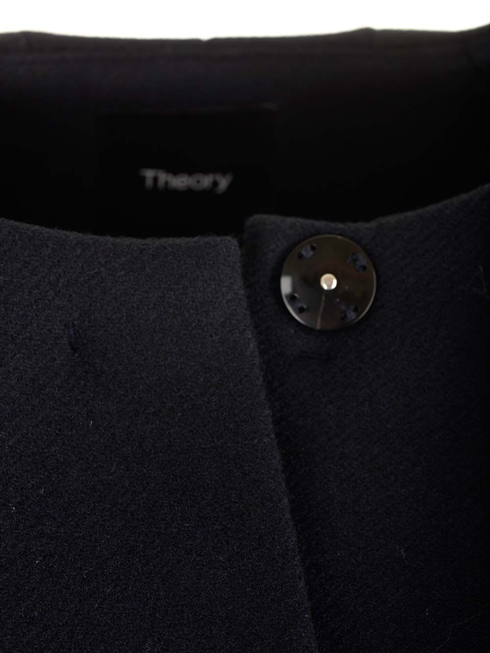 Shop Theory Recycled Wool Coat In Blue