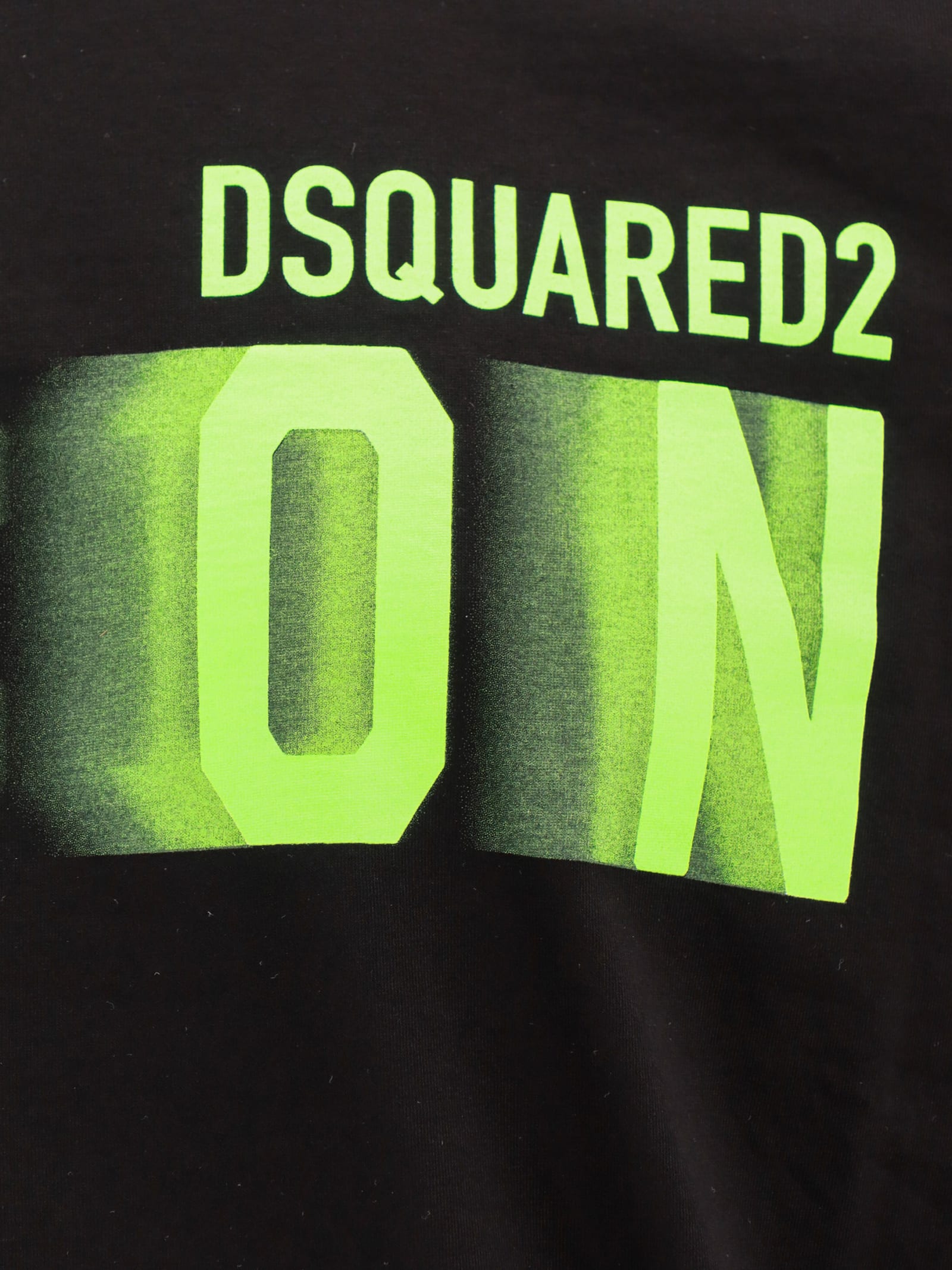 Shop Dsquared2 T-shirt In X Black Green Fluo