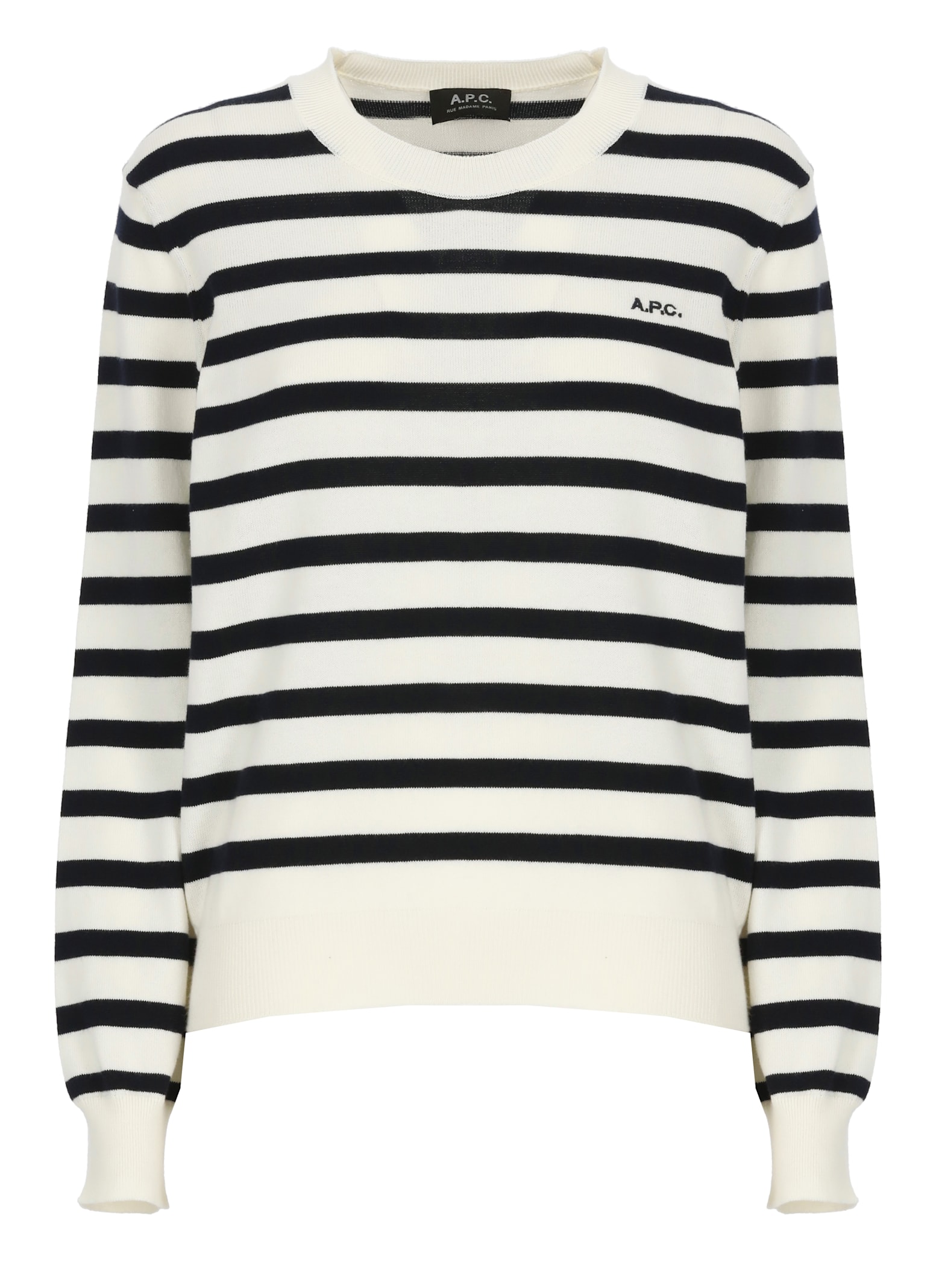A. P.C. Striped Sweater With Logo