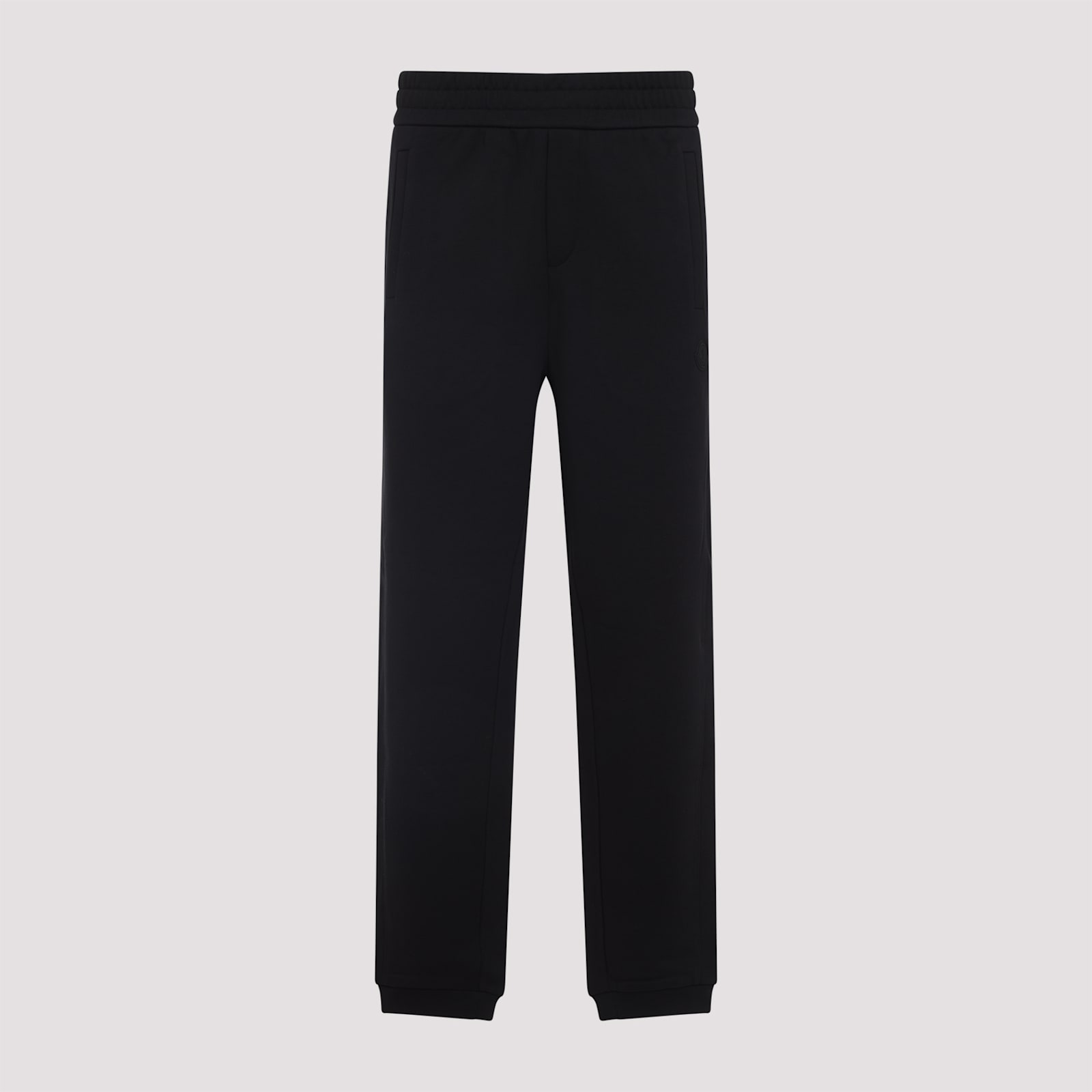Moncler Comfortable Cotton Trousers In Black
