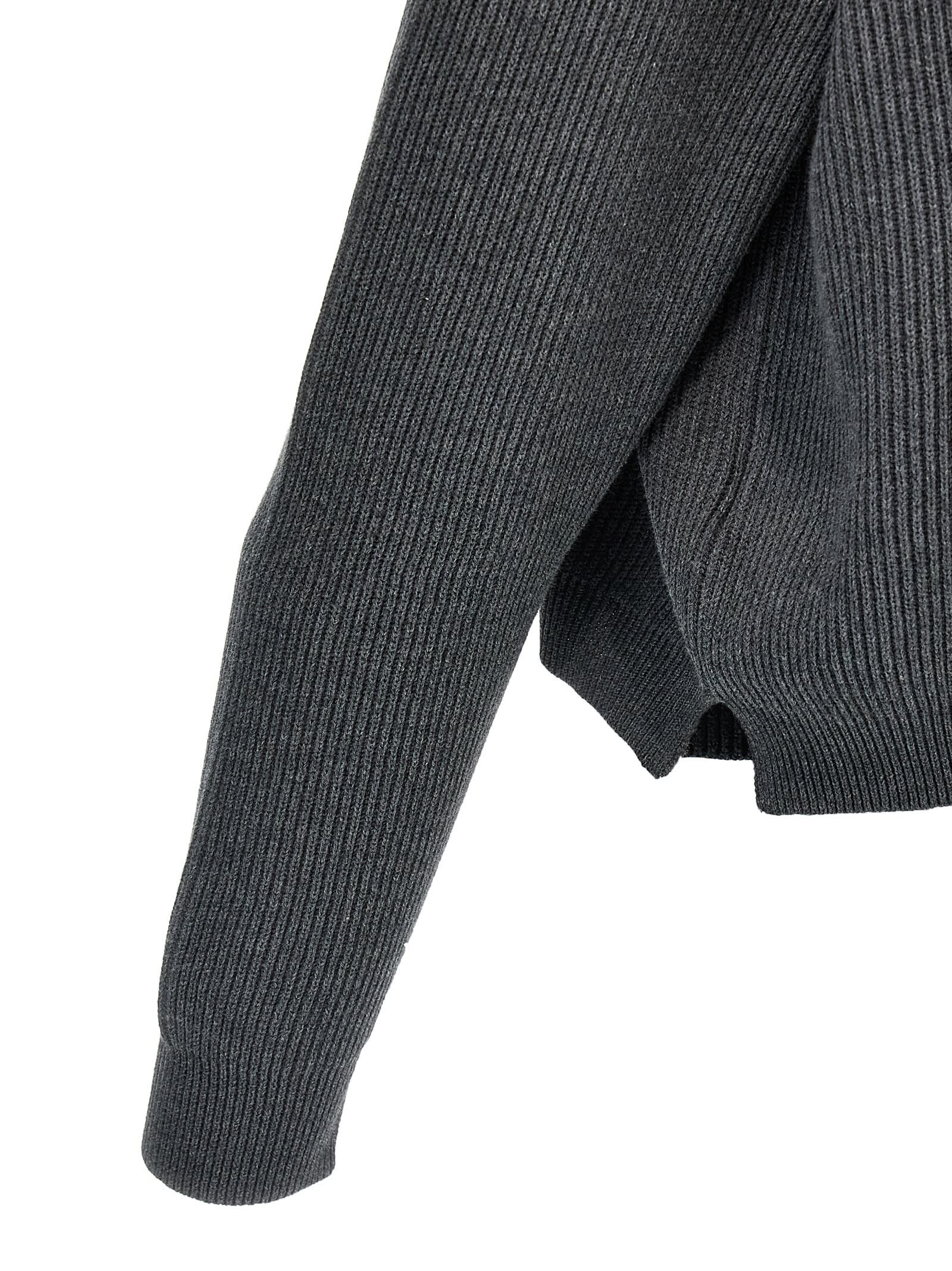 Shop Brunello Cucinelli English Ribbed Sweater In Gray