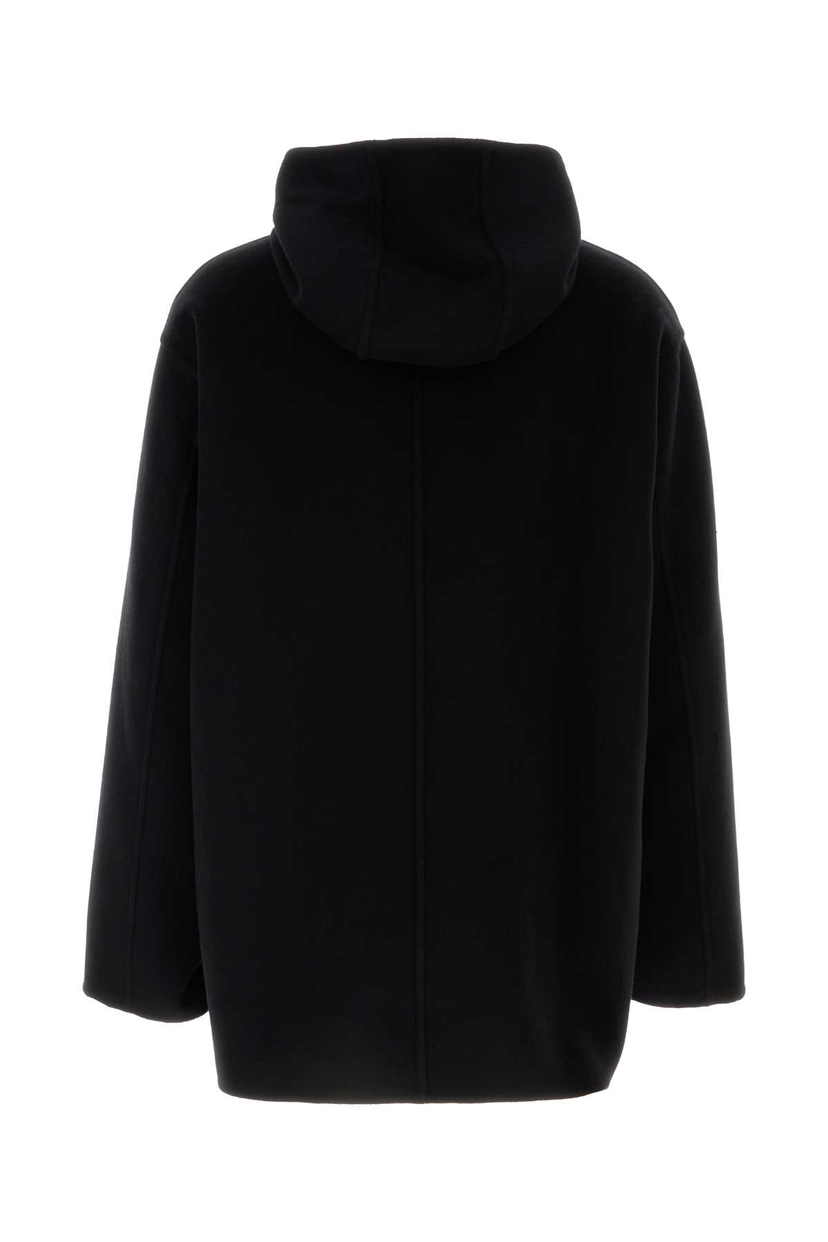 Shop Prada Black Silk Padded Jacket In Nero