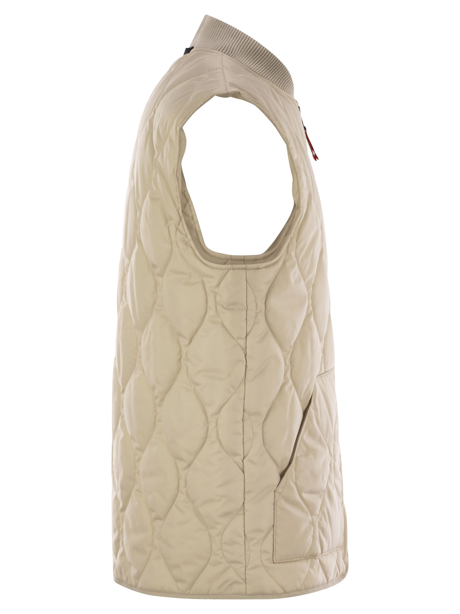 Fay Quilted Vest - Archive In Beige