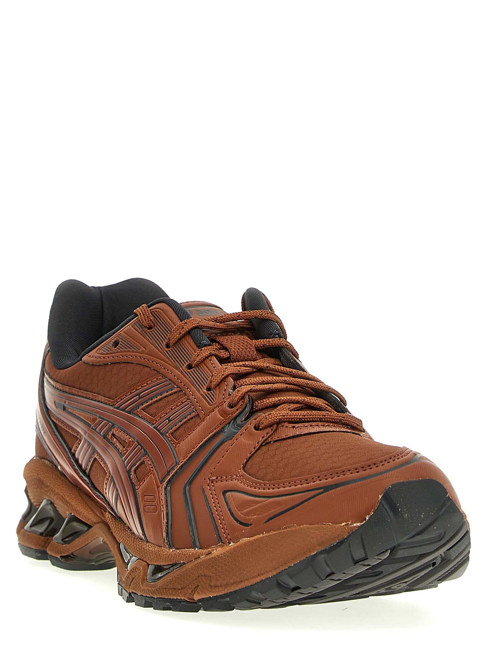 Shop Asics Gel-kayano 14 Sneakers In Rusty Brown/graphite Grey