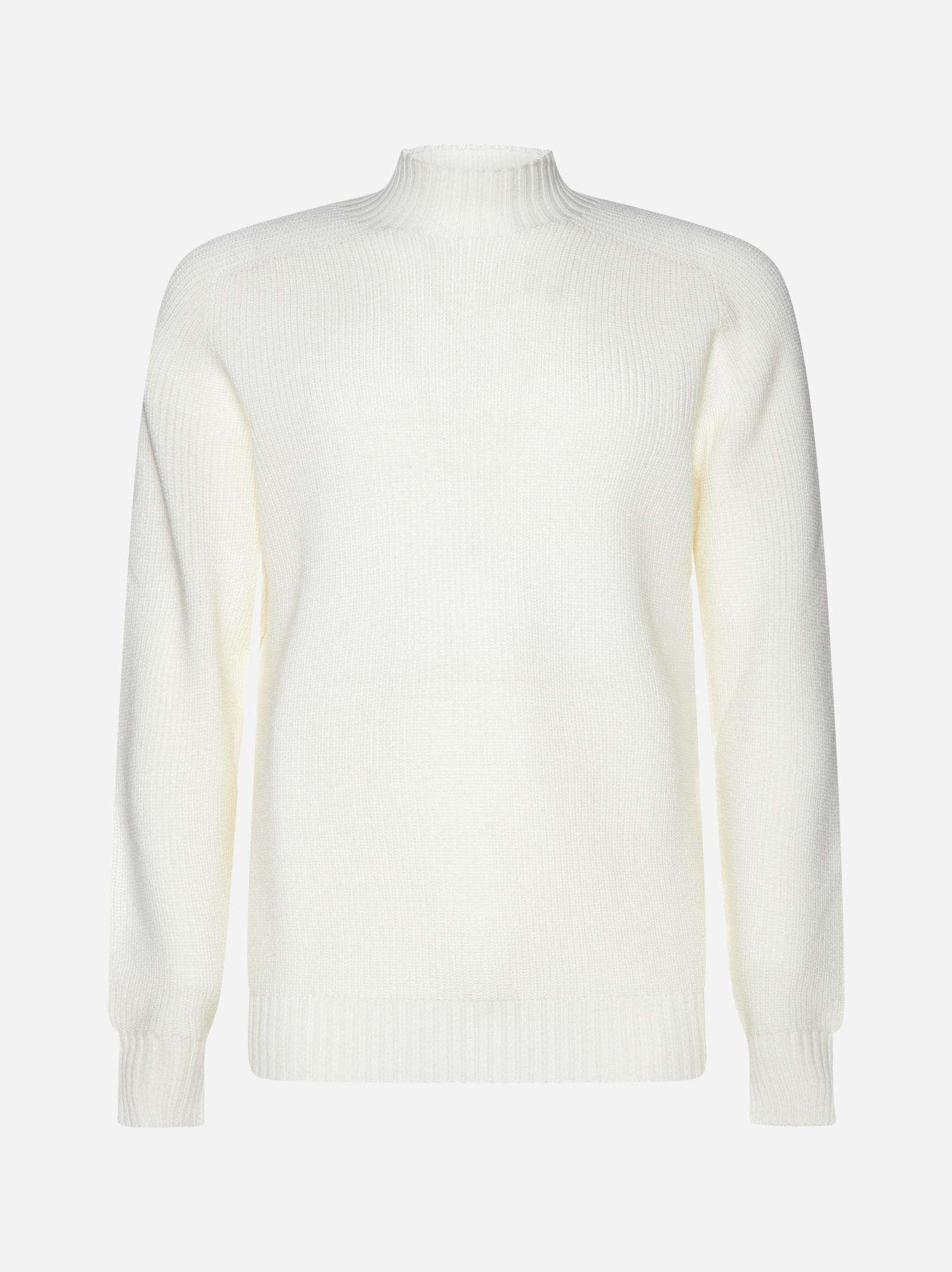 Virgin Wool Mock Neck Sweater