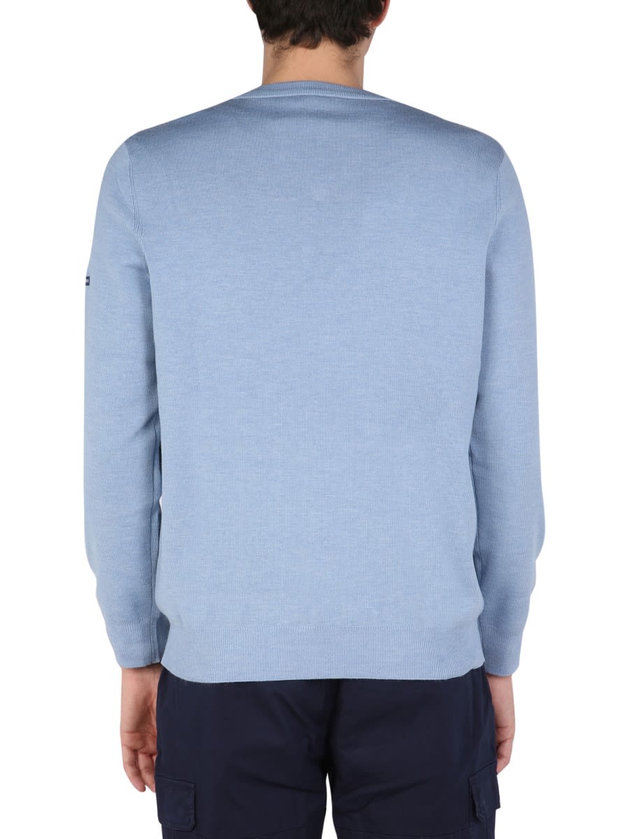 Shop Saint James V-neck Sweater In Blue
