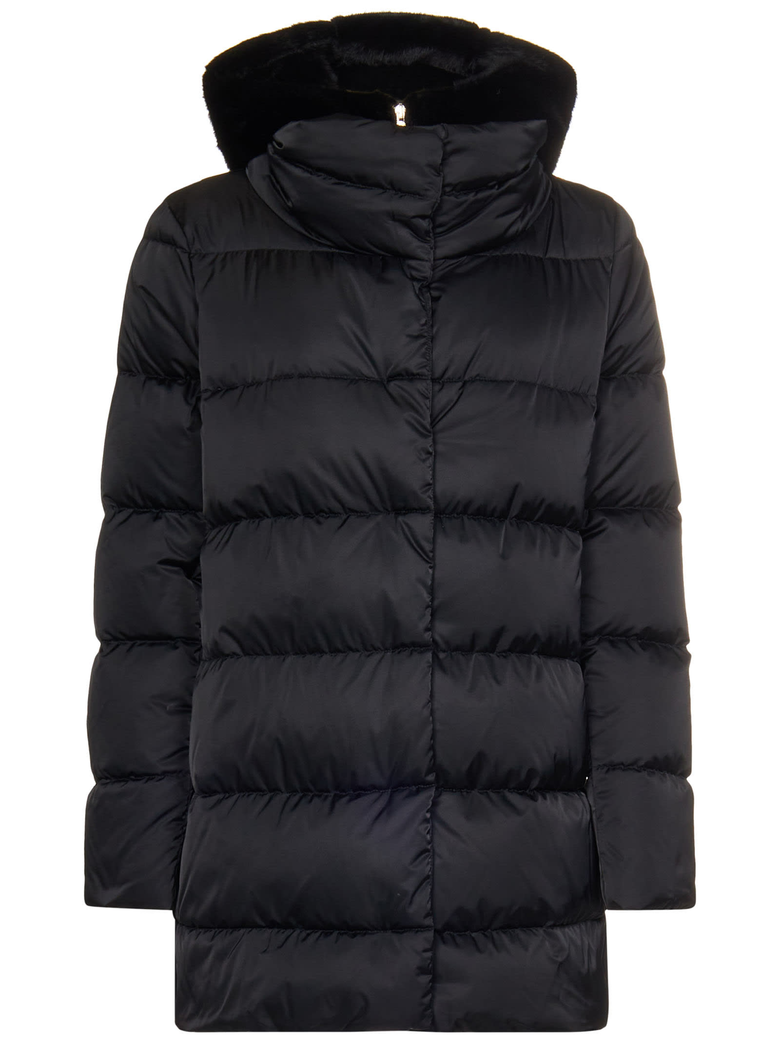 Shop Herno A-shape Down Jacket In Black