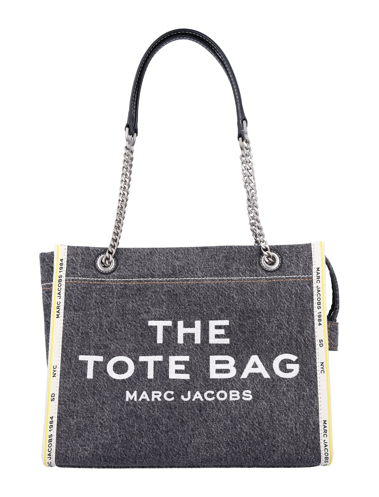 Shop Marc Jacobs The Medium Tote Bag In Black Wash