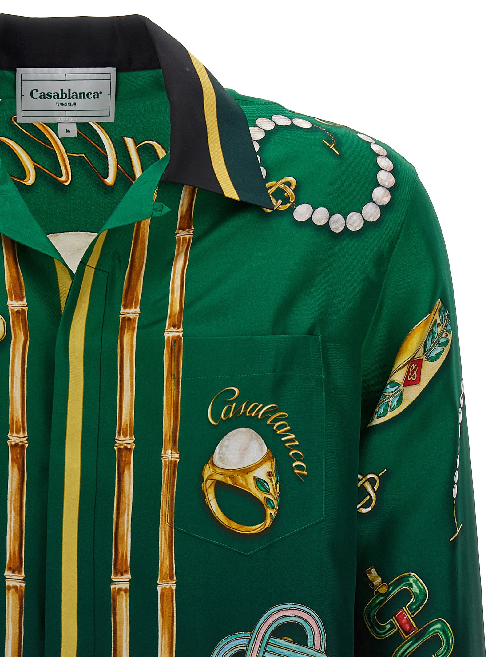 Shop Casablanca La Boite A Bijoux Shirt In Green