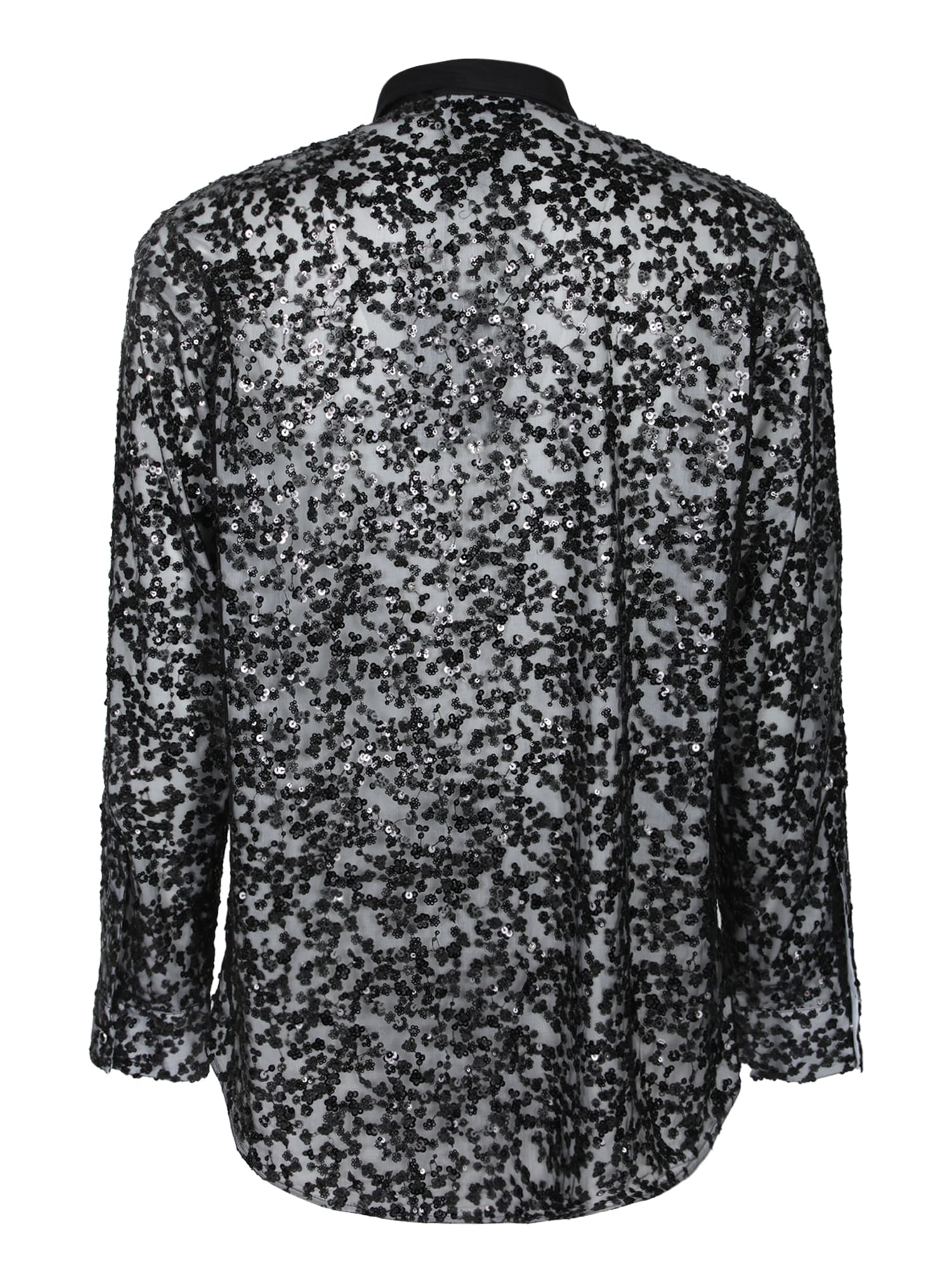 Dsquared2 Black Sequin Shirt In Black