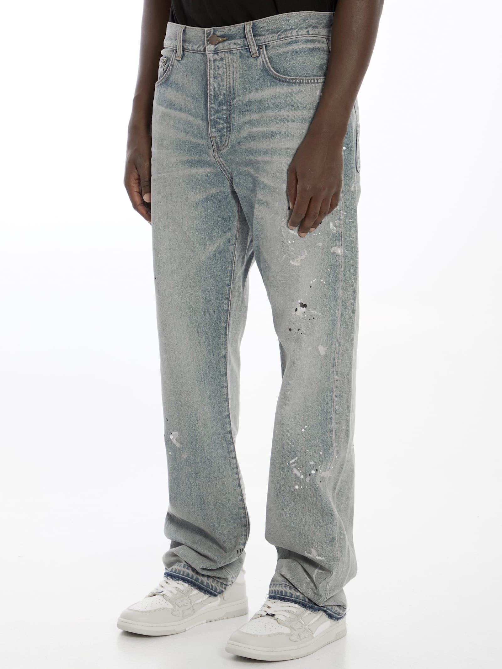 Shop Amiri Painter Straight Jeans In Blue