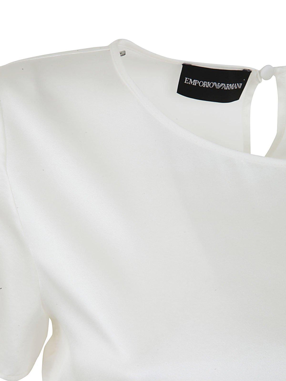 Shop Emporio Armani Crewenck Short-sleeved T-shirt In White