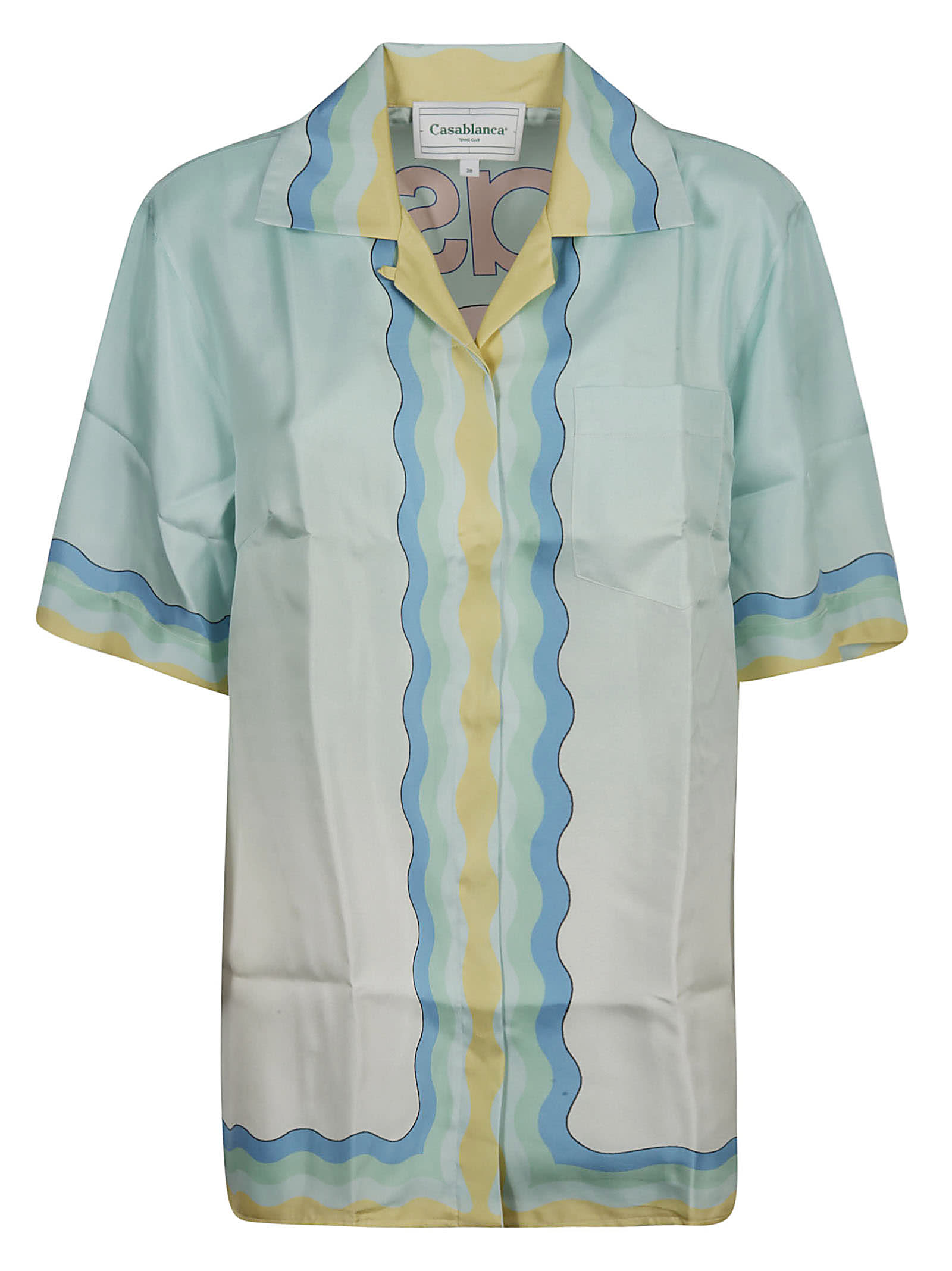Casablanca Printed Ss Silk Shirt
