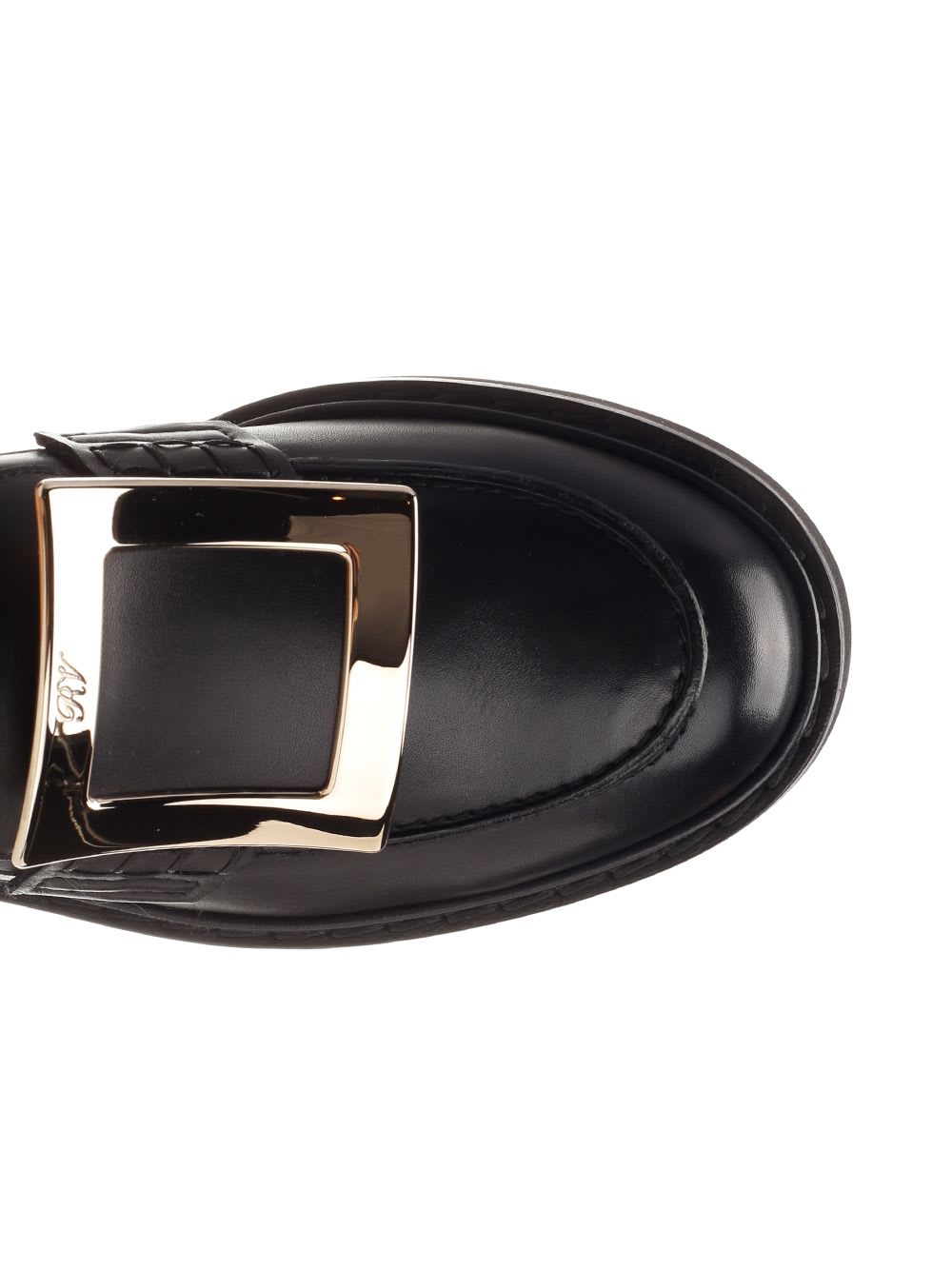 Shop Roger Vivier Viv Loafers In Black