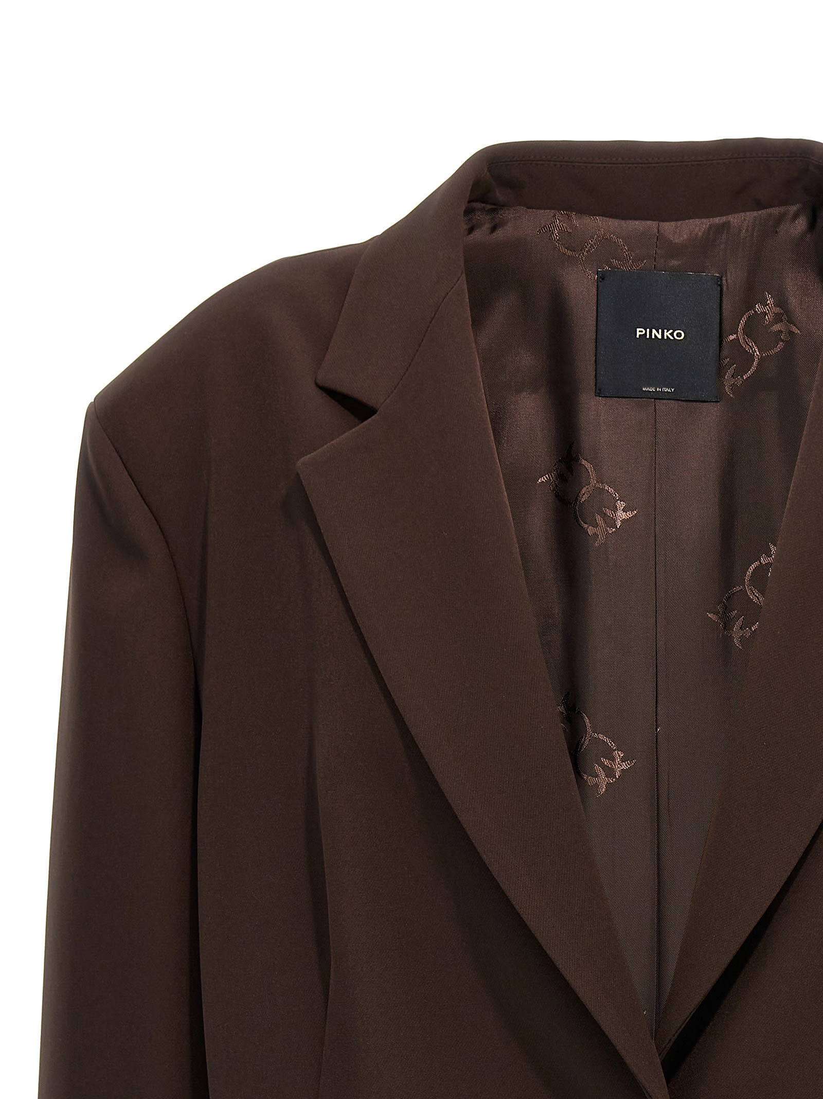 Shop Pinko Giornale Blazer In Brown