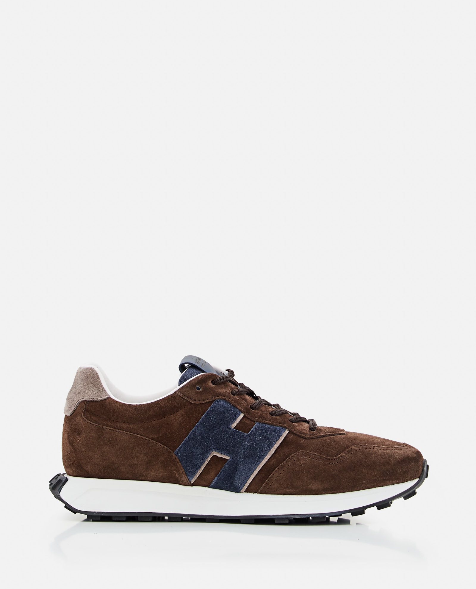 Shop Hogan H 601 H Patch Sneakers In Brown