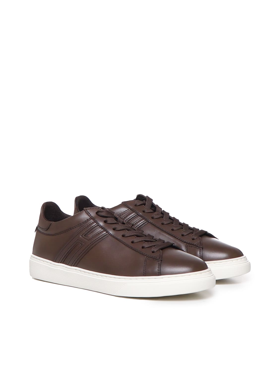 Shop Hogan H365 Sneakers In Brown