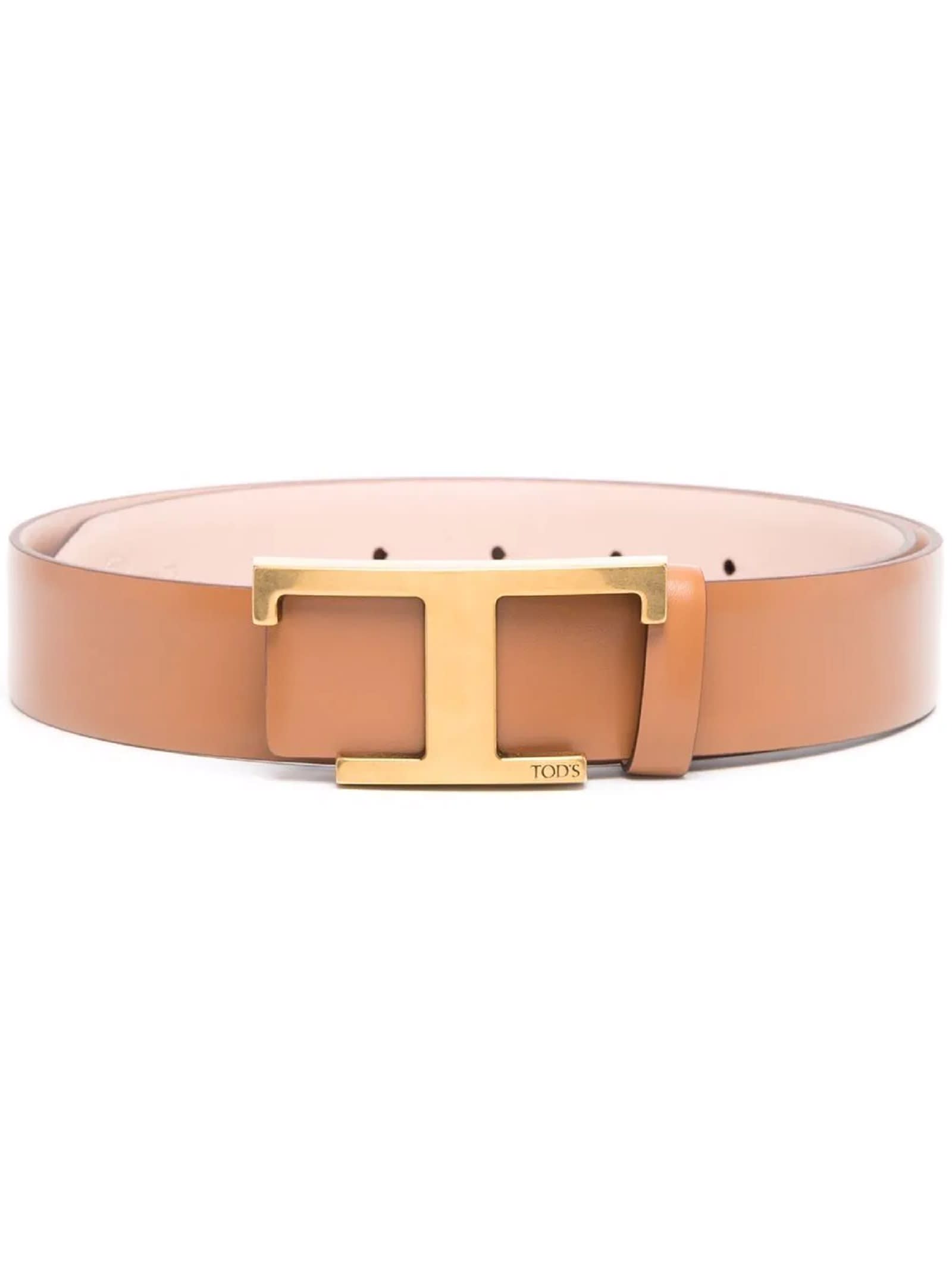 Tods Brown Smooth Leather Belt