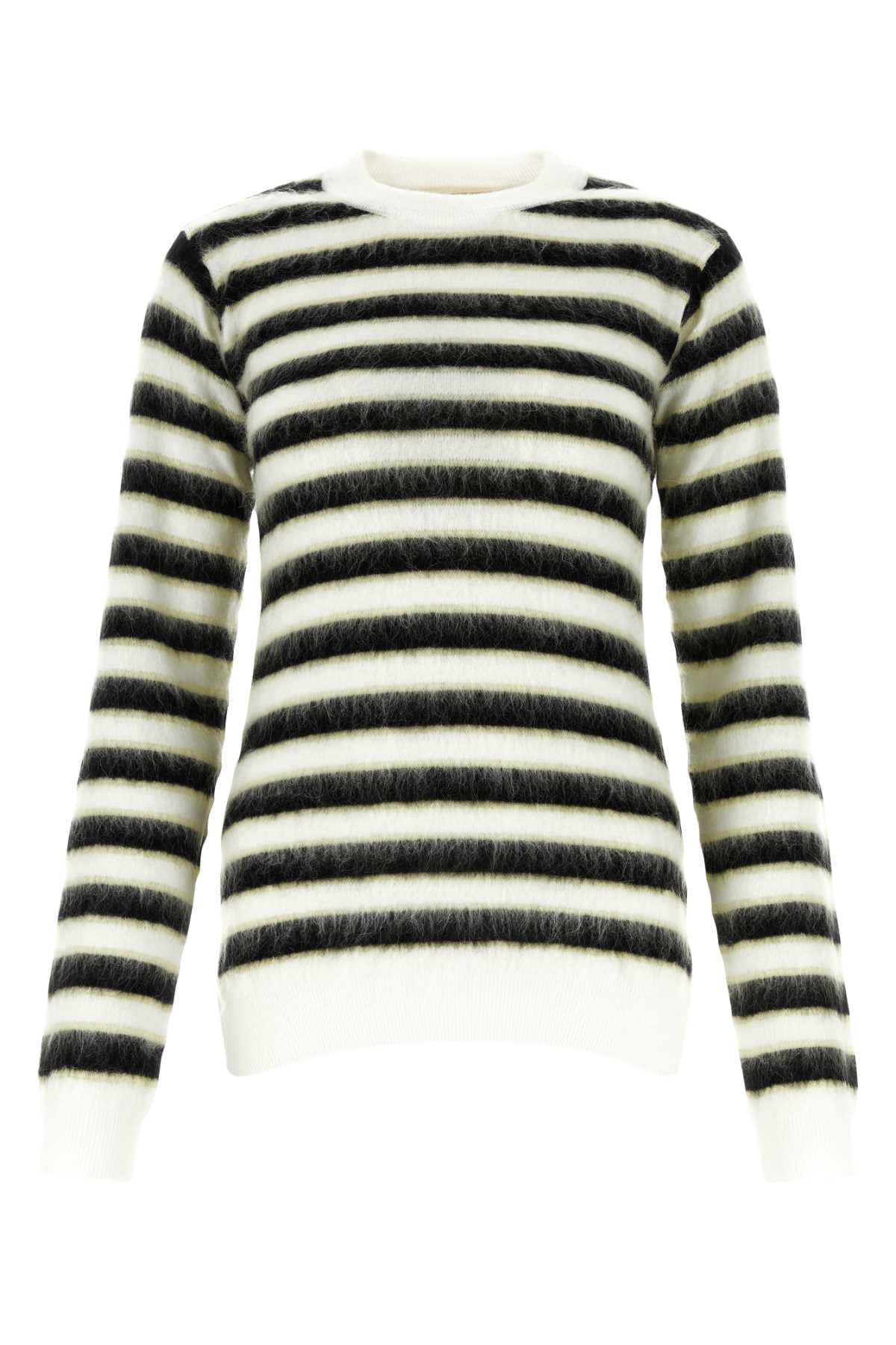 Shop Marni Embroidered Wool Sweater In Alabaster